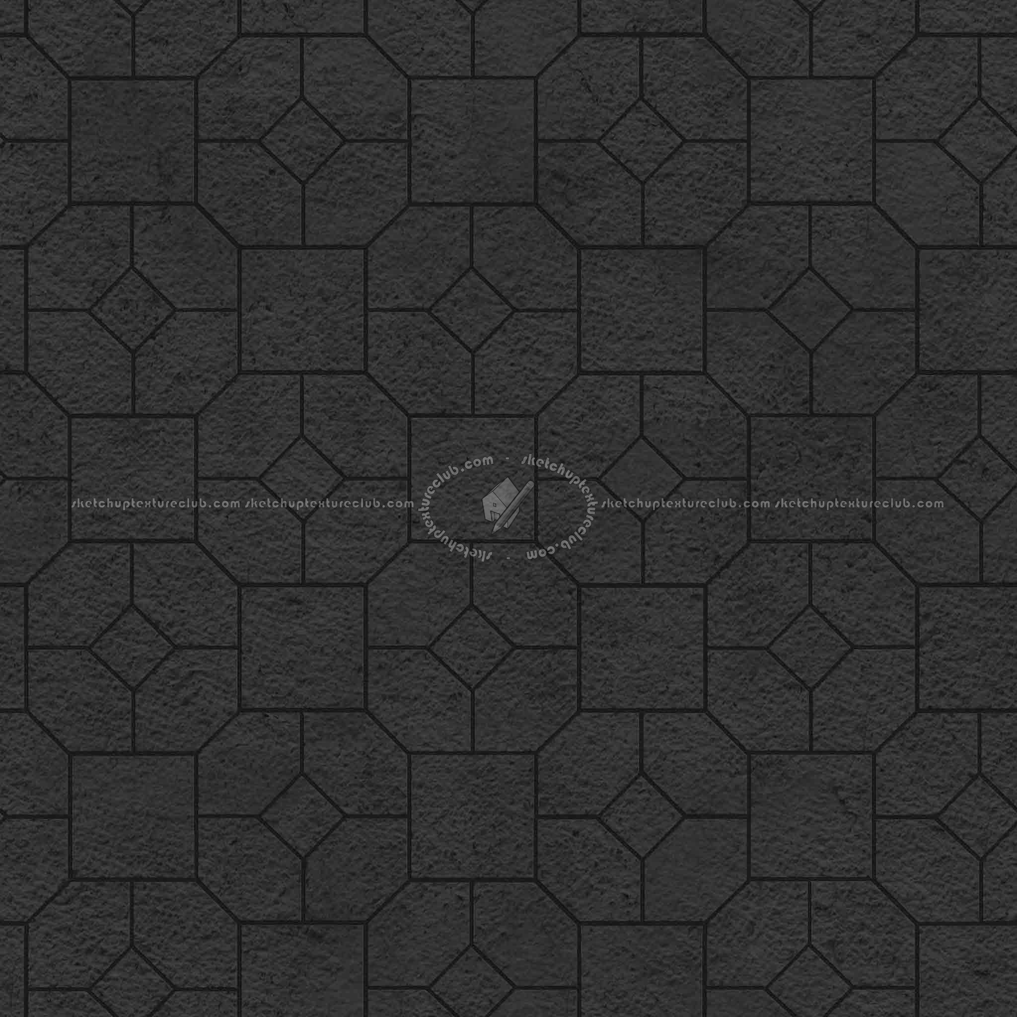 Textures   -   ARCHITECTURE   -   PAVING OUTDOOR   -   Pavers stone   -   Blocks mixed  - Pavers stone mixed size texture seamless 06190 - Specular