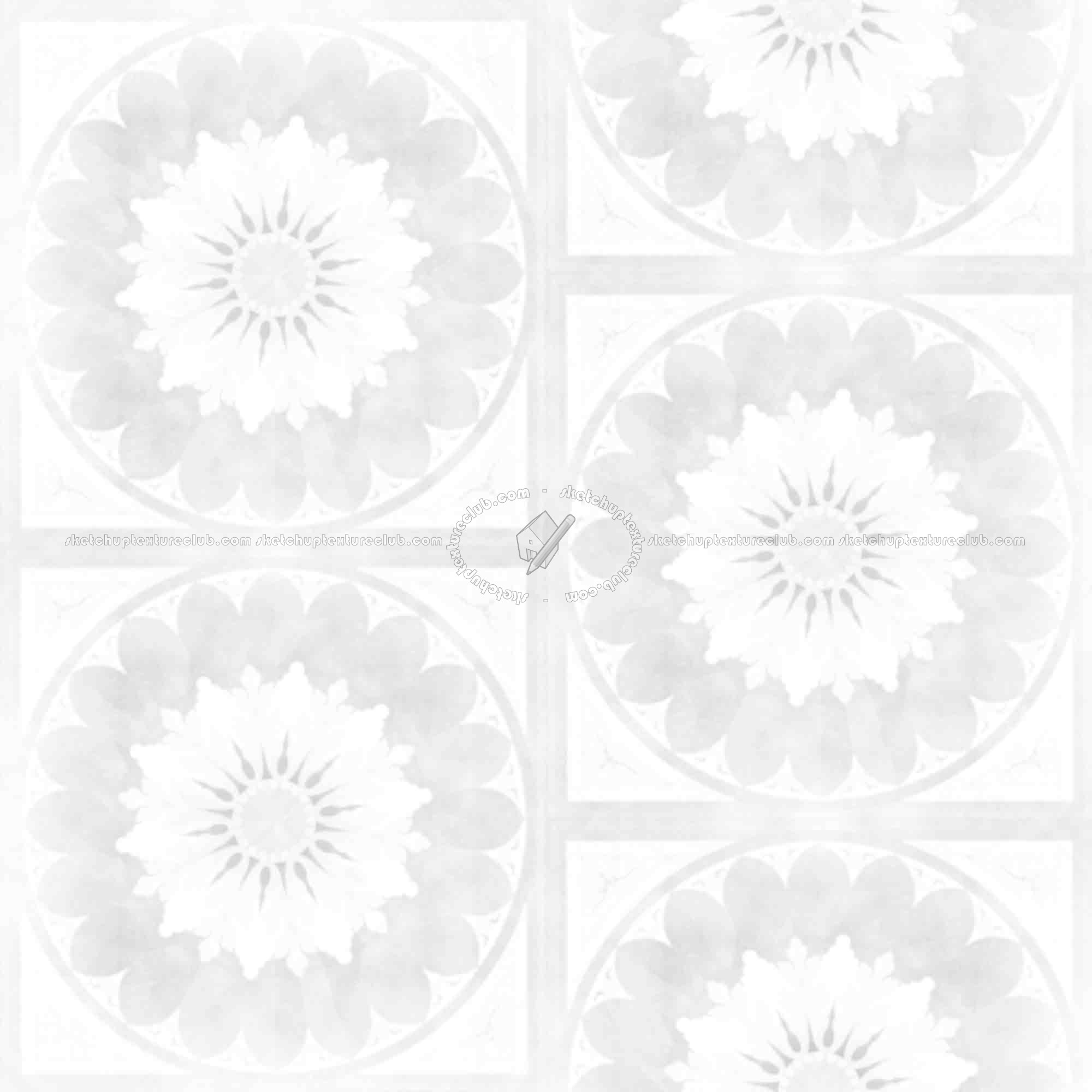 Textures   -   ARCHITECTURE   -   WOOD FLOORS   -   Decorated  - decorated floral parquet texture seamless 21425 - Ambient occlusion