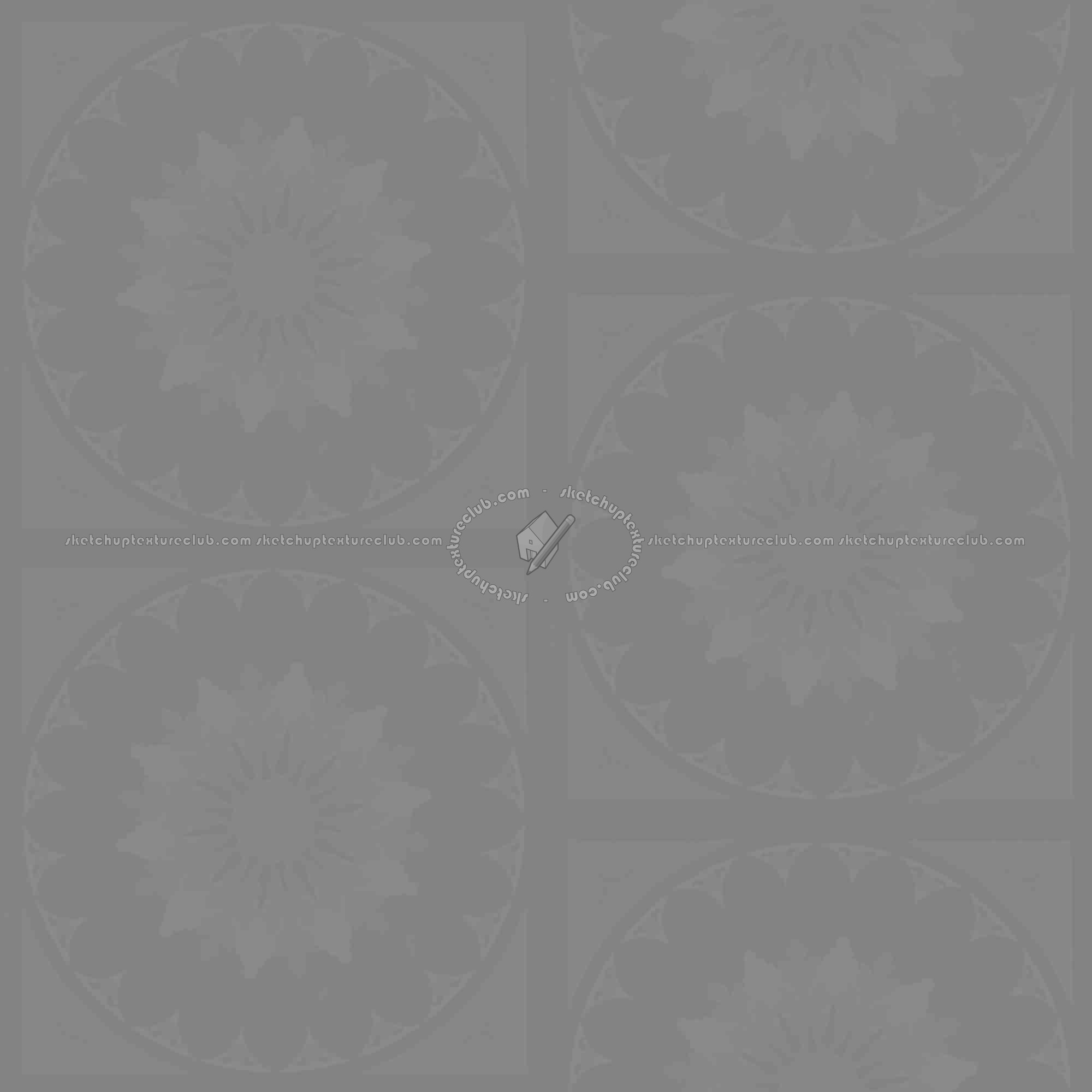 Textures   -   ARCHITECTURE   -   WOOD FLOORS   -   Decorated  - decorated floral parquet texture seamless 21425 - Displacement