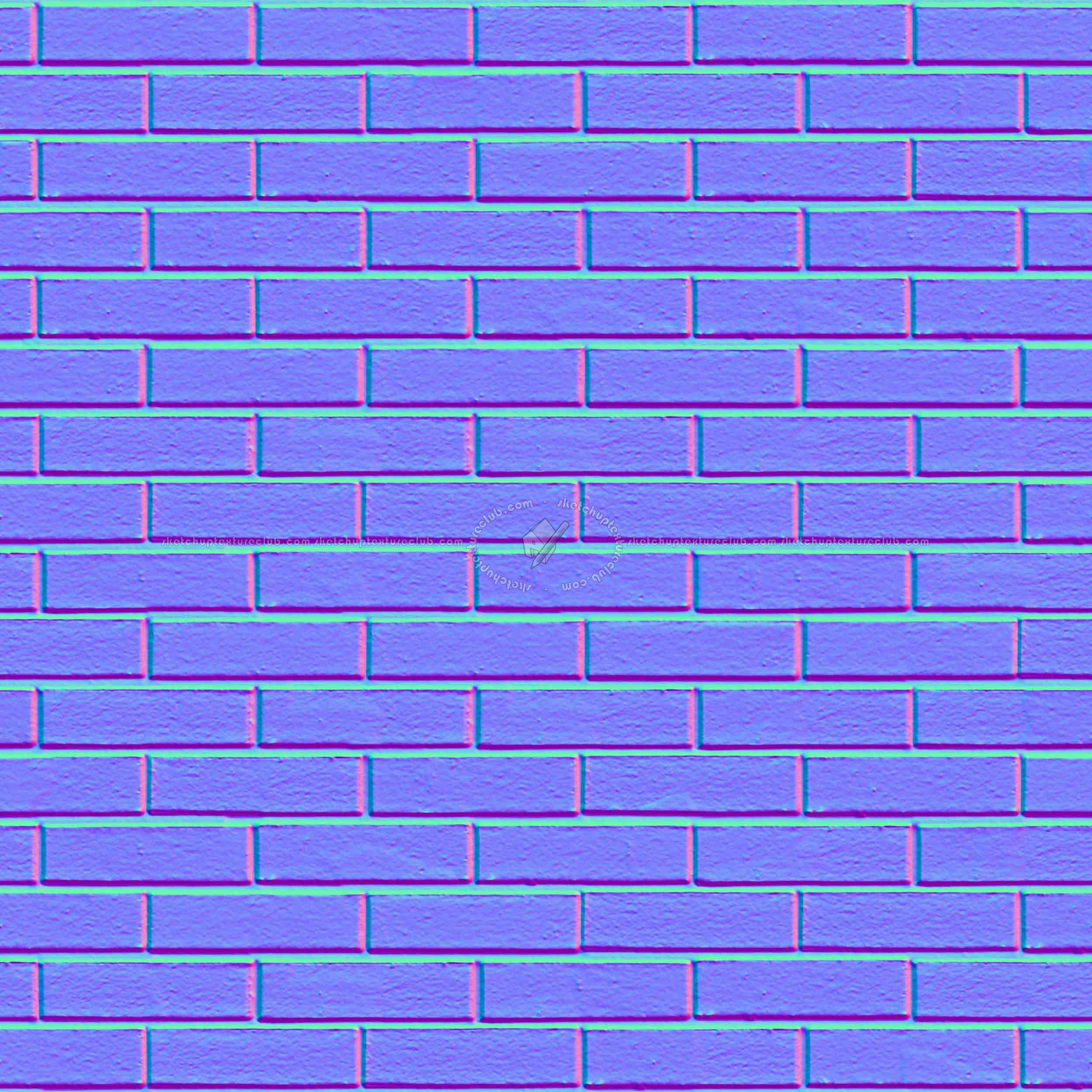Textures   -   ARCHITECTURE   -   BRICKS   -   Facing Bricks   -   Smooth  - facing smooth bricks PBR texture seamless 21739 - Normal