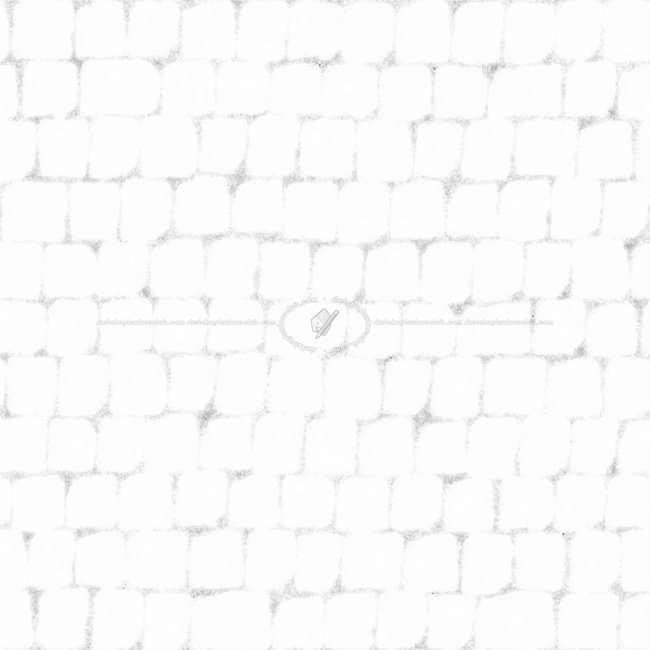 Textures   -   ARCHITECTURE   -   ROADS   -   Paving streets   -   Cobblestone  - Street paving cobblestone texture seamless 07437 - Ambient occlusion