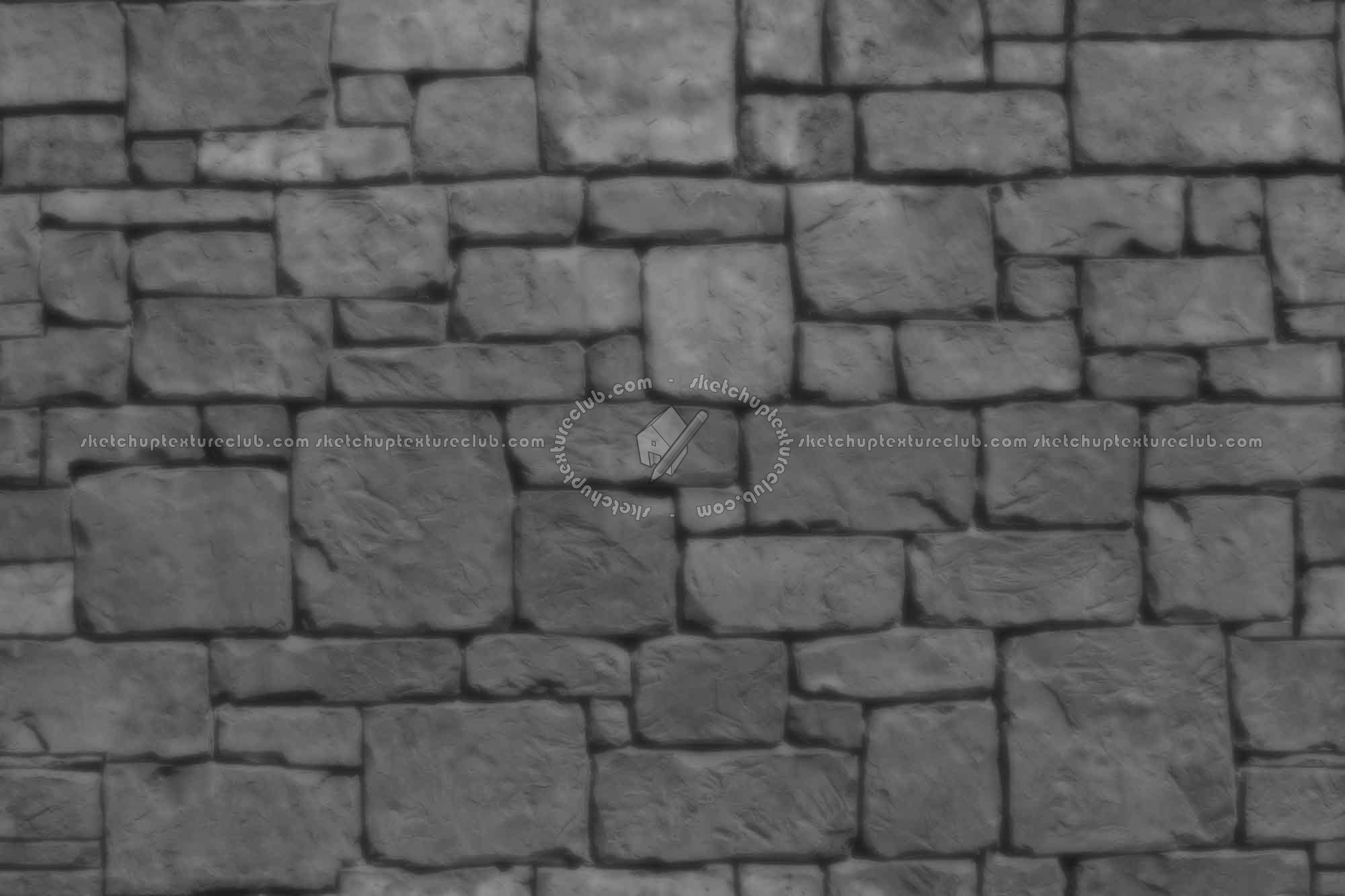 Textures   -   ARCHITECTURE   -   STONES WALLS   -   Stone blocks  - Wall stone blocks texture seamless 20494 - Displacement