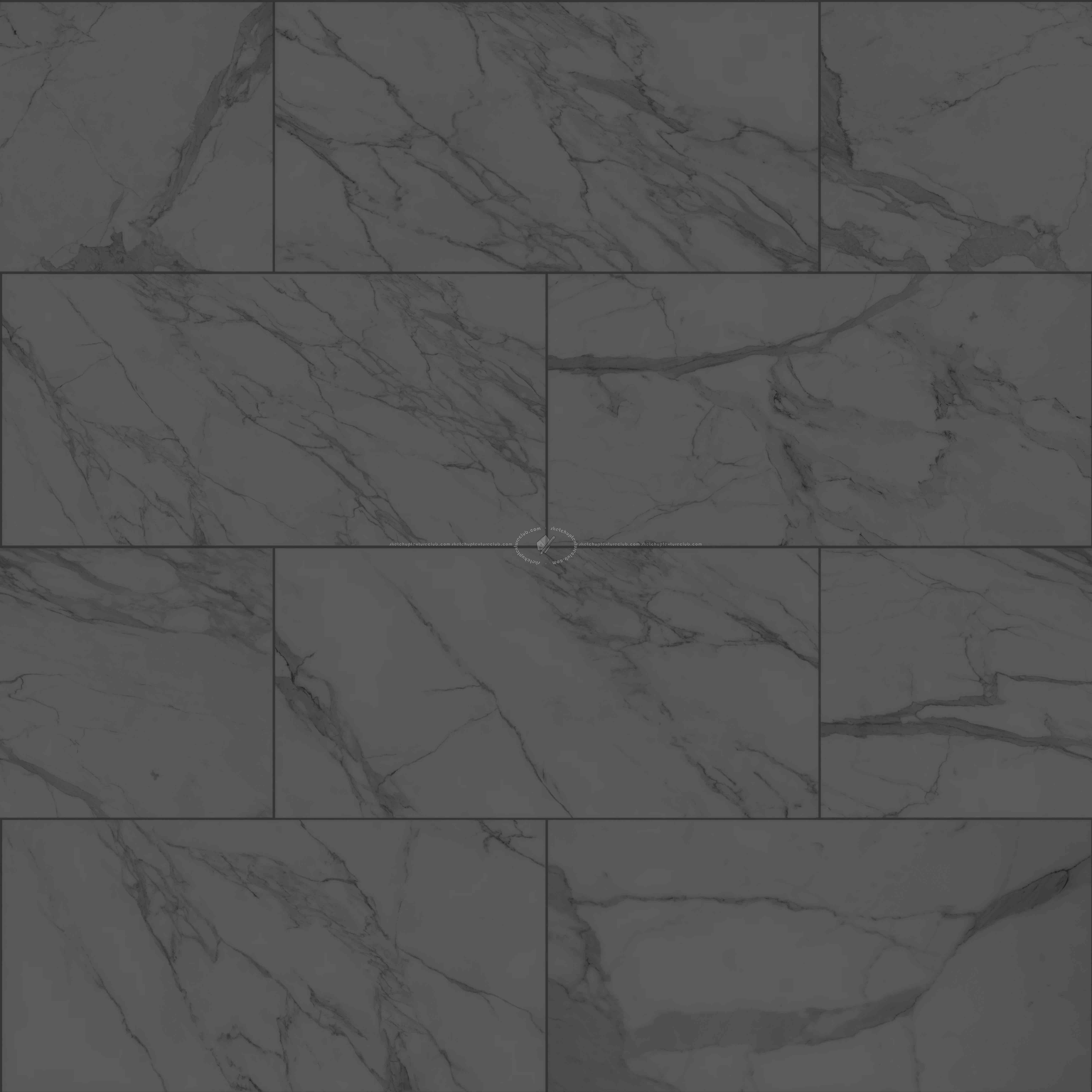 Textures - ARCHITECTURE - TILES INTERIOR - Marble tiles - White - Calacatta marble tiles PBR texture seamless 22259 - Specular