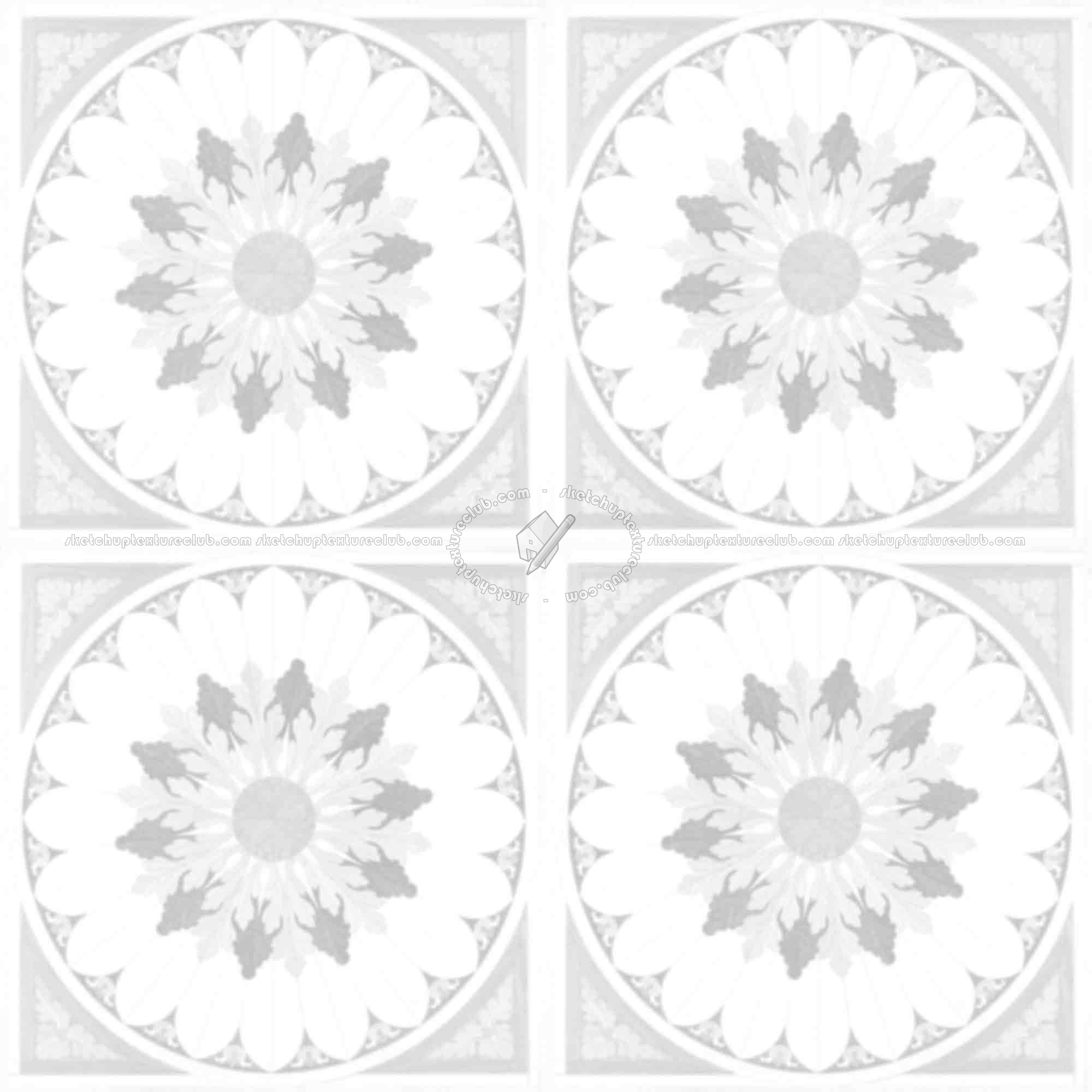 Textures   -   ARCHITECTURE   -   WOOD FLOORS   -   Decorated  - decorated floral parquet texture seamless 21426 - Ambient occlusion