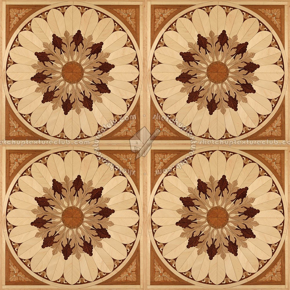 Textures   -   ARCHITECTURE   -   WOOD FLOORS   -   Decorated  - decorated floral parquet texture seamless 21426