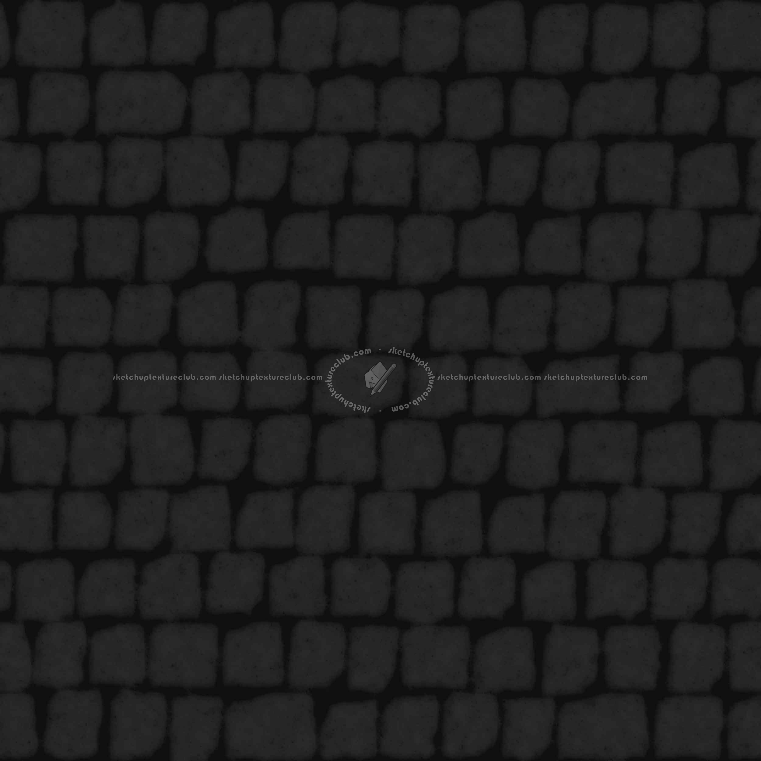 Textures   -   ARCHITECTURE   -   ROADS   -   Paving streets   -   Cobblestone  - Street porfido paving cobblestone texture seamless 07438 - Specular