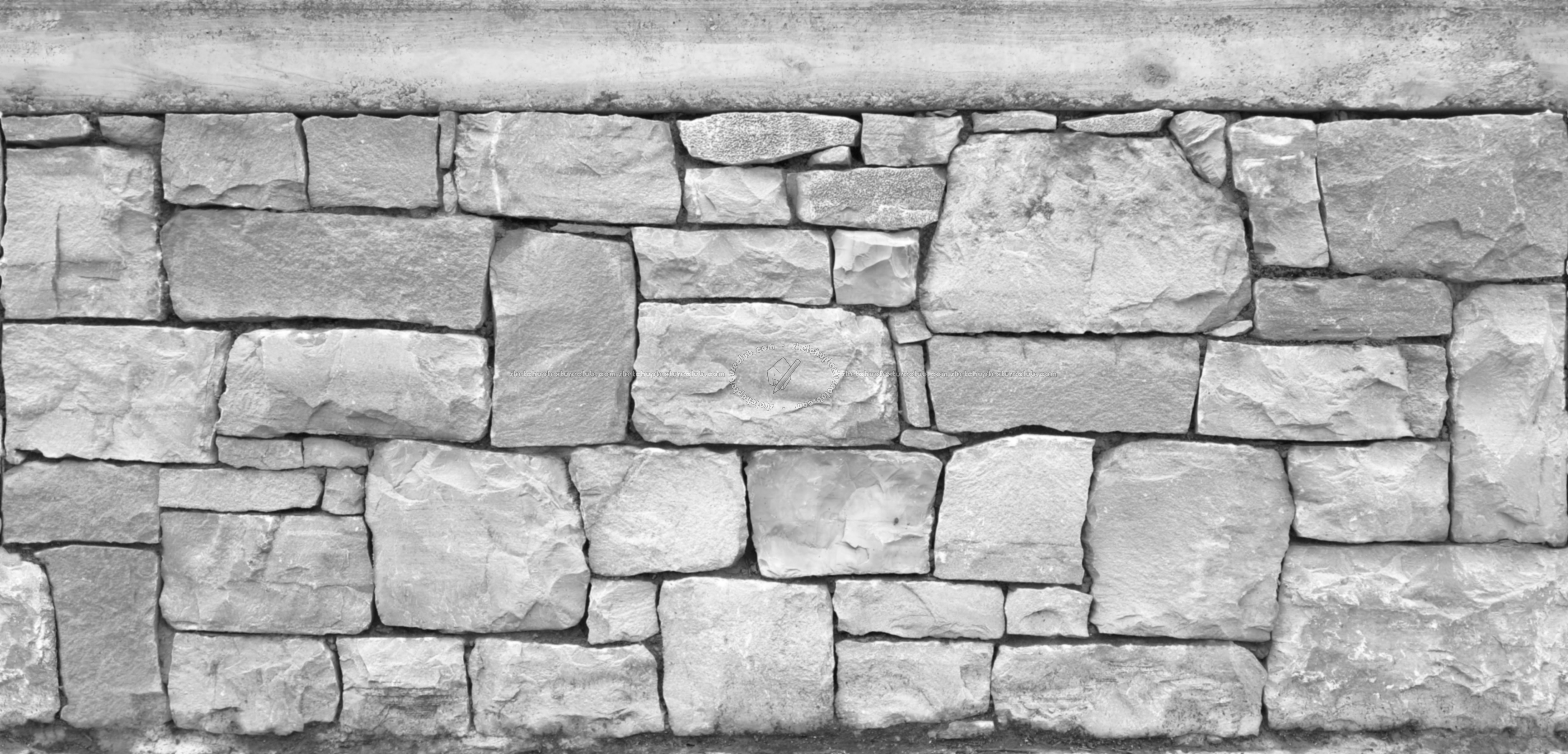 Textures   -   ARCHITECTURE   -   STONES WALLS   -   Stone blocks  - Wall stone blocks horizontal seamless 20496 - Bump