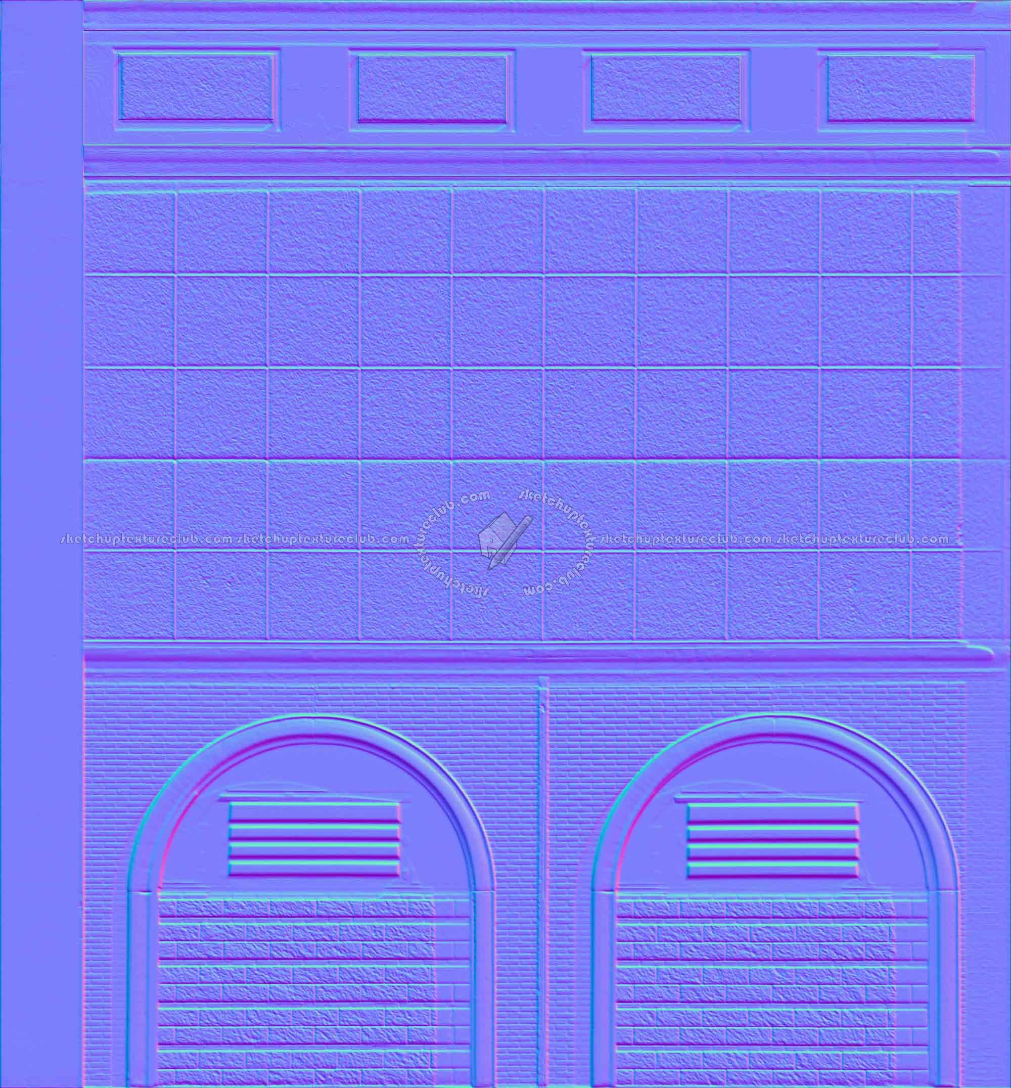 Textures   -   ARCHITECTURE   -   CONCRETE   -   Plates   -   Clean  - Concrete plates wall horizontal texture seamless 18047 - Normal