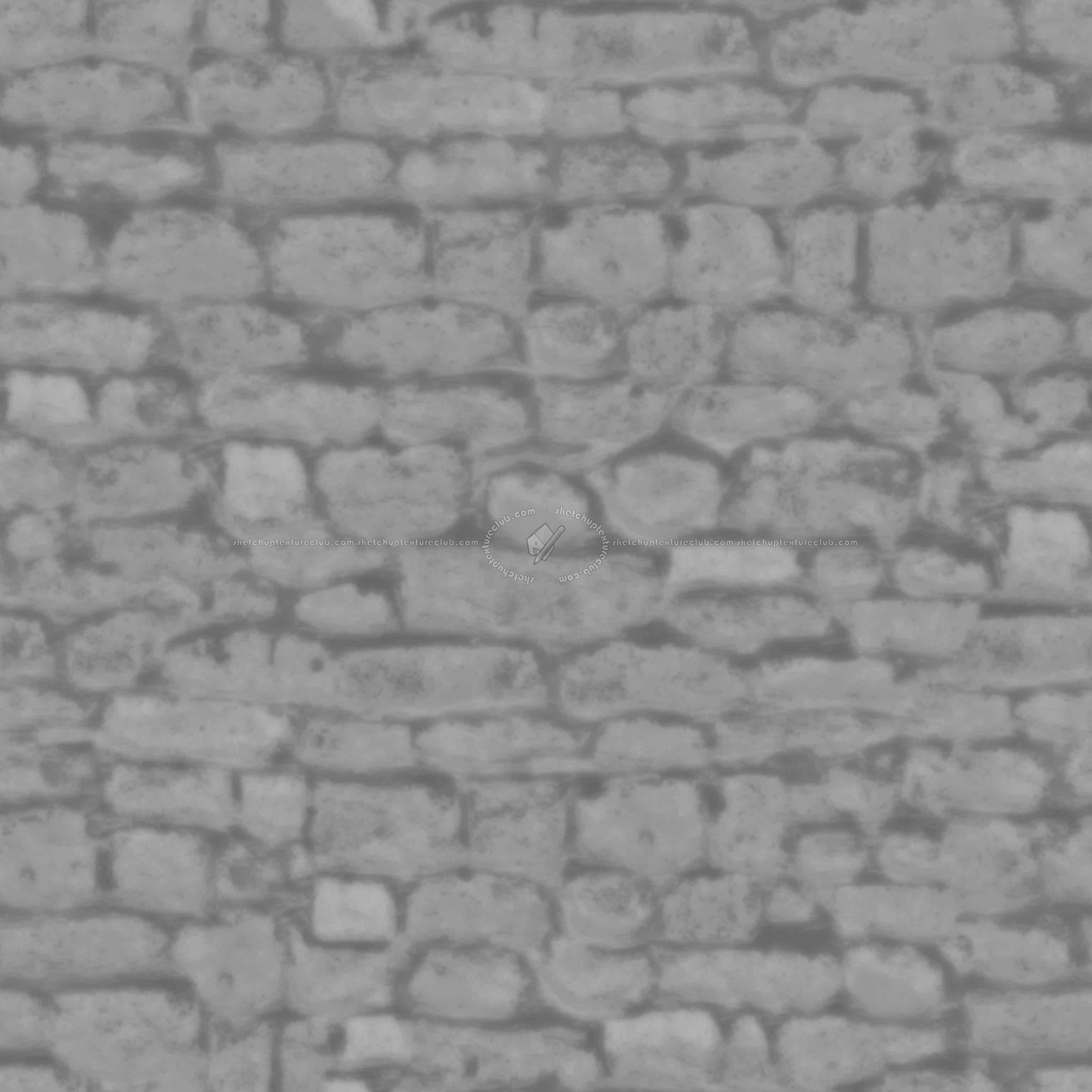 Textures   -   ARCHITECTURE   -   STONES WALLS   -   Stone walls  - Old wall stone texture seamless 08495 - Displacement