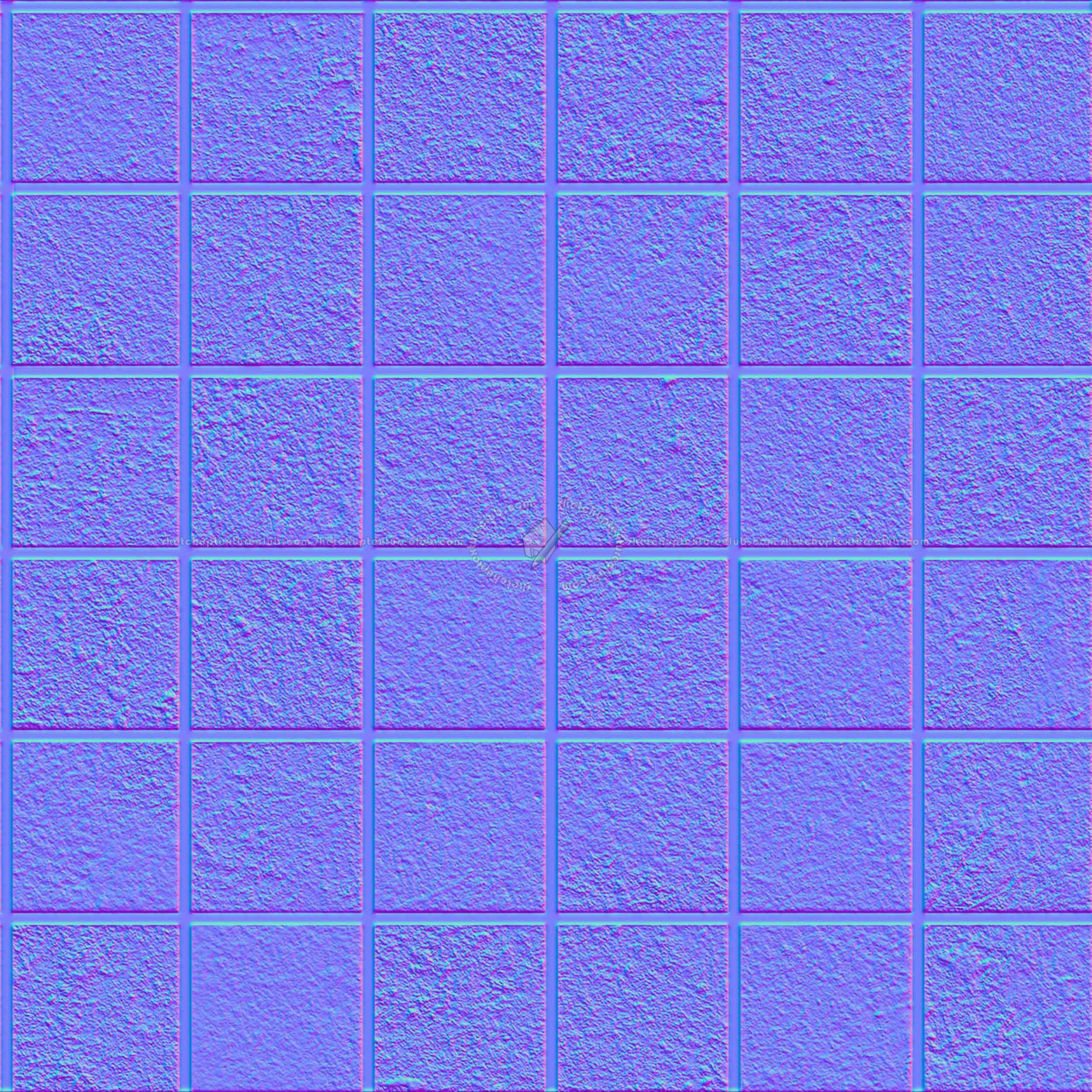 Textures   -   ARCHITECTURE   -   TILES INTERIOR   -   Cement - Encaustic   -   Cement  - Concrete mosaico tiles PBR texture seamless 21882 - Normal