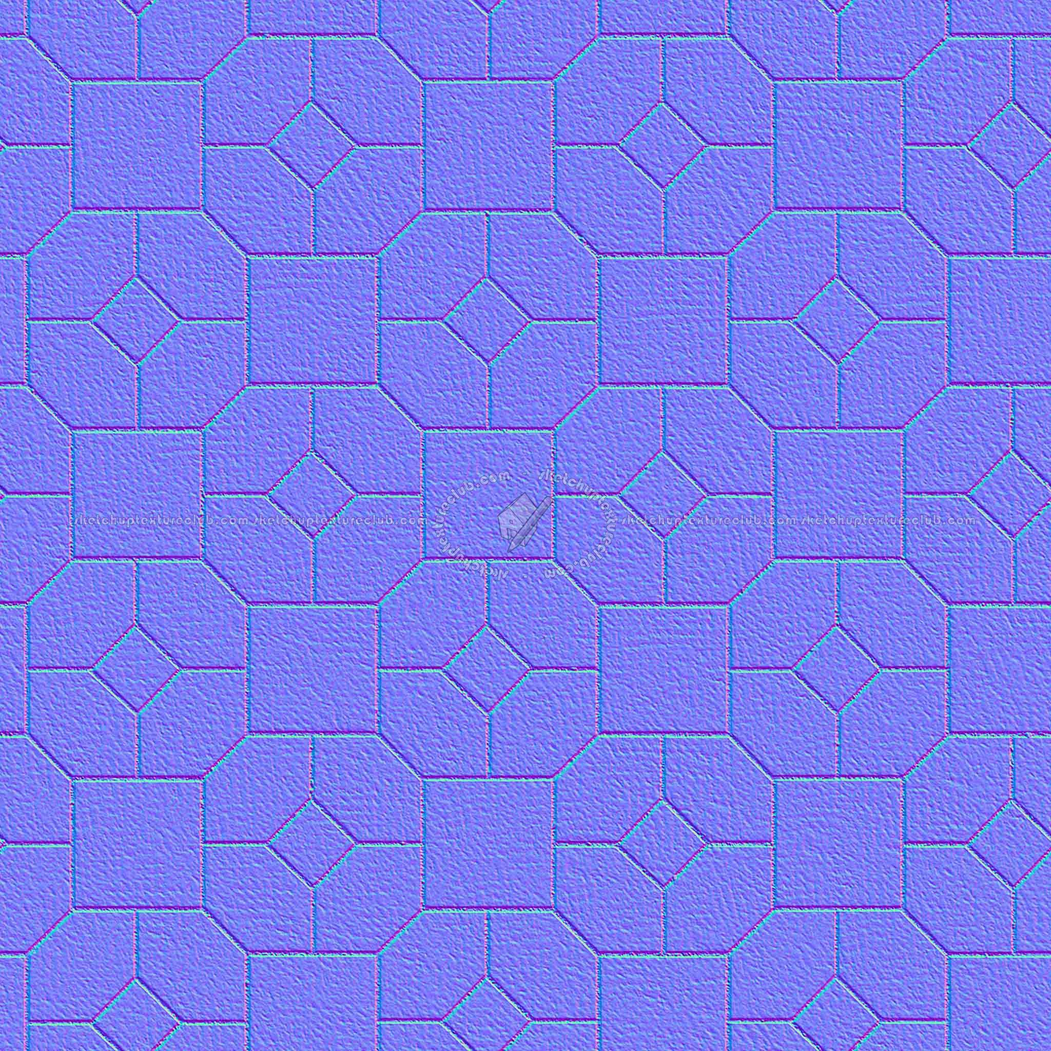 Textures   -   ARCHITECTURE   -   PAVING OUTDOOR   -   Pavers stone   -   Blocks mixed  - Pavers stone mixed size texture seamless 06194 - Normal