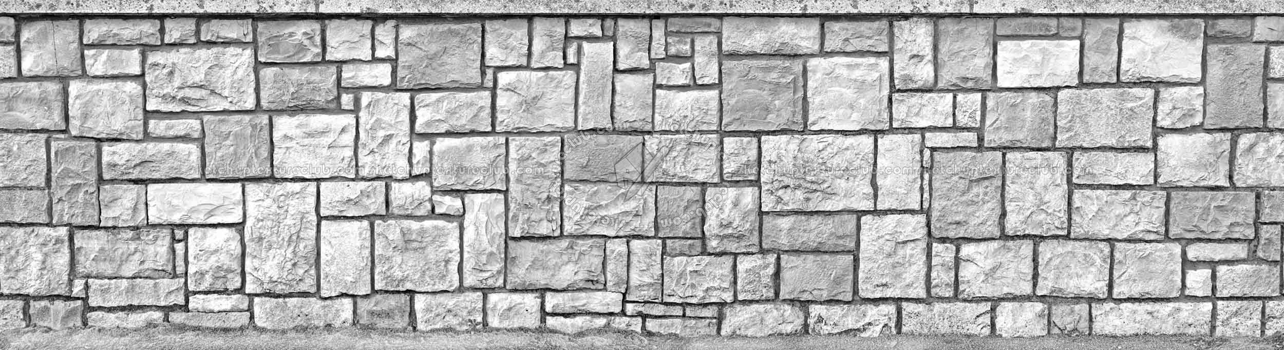 Textures   -   ARCHITECTURE   -   STONES WALLS   -   Stone blocks  - Wall stone blocks horizontal texture seamless 20546 - Bump
