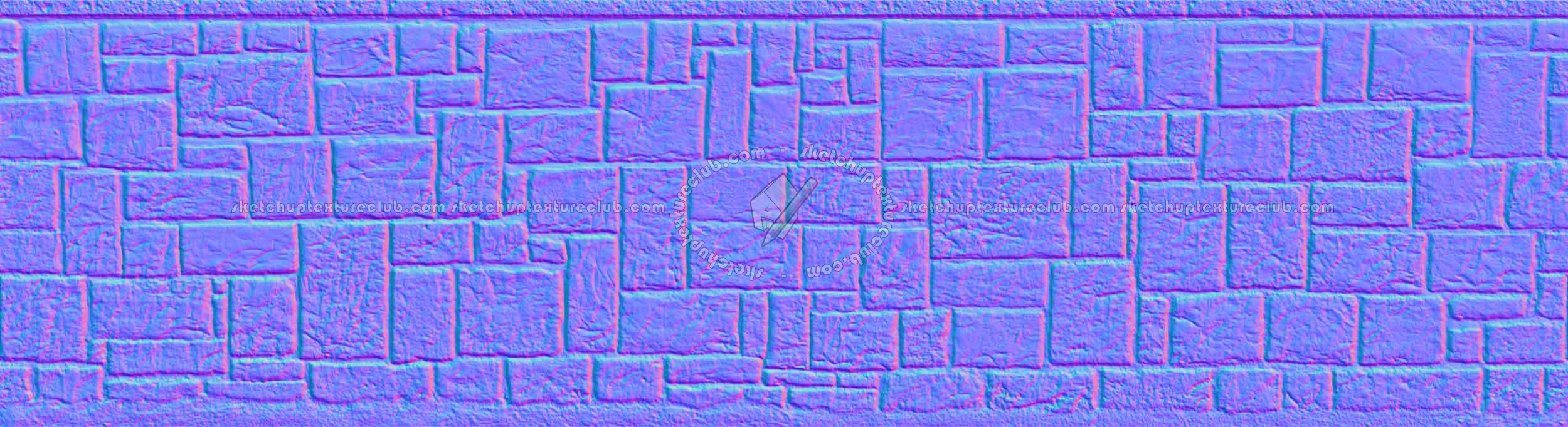 Textures   -   ARCHITECTURE   -   STONES WALLS   -   Stone blocks  - Wall stone blocks horizontal texture seamless 20546 - Normal