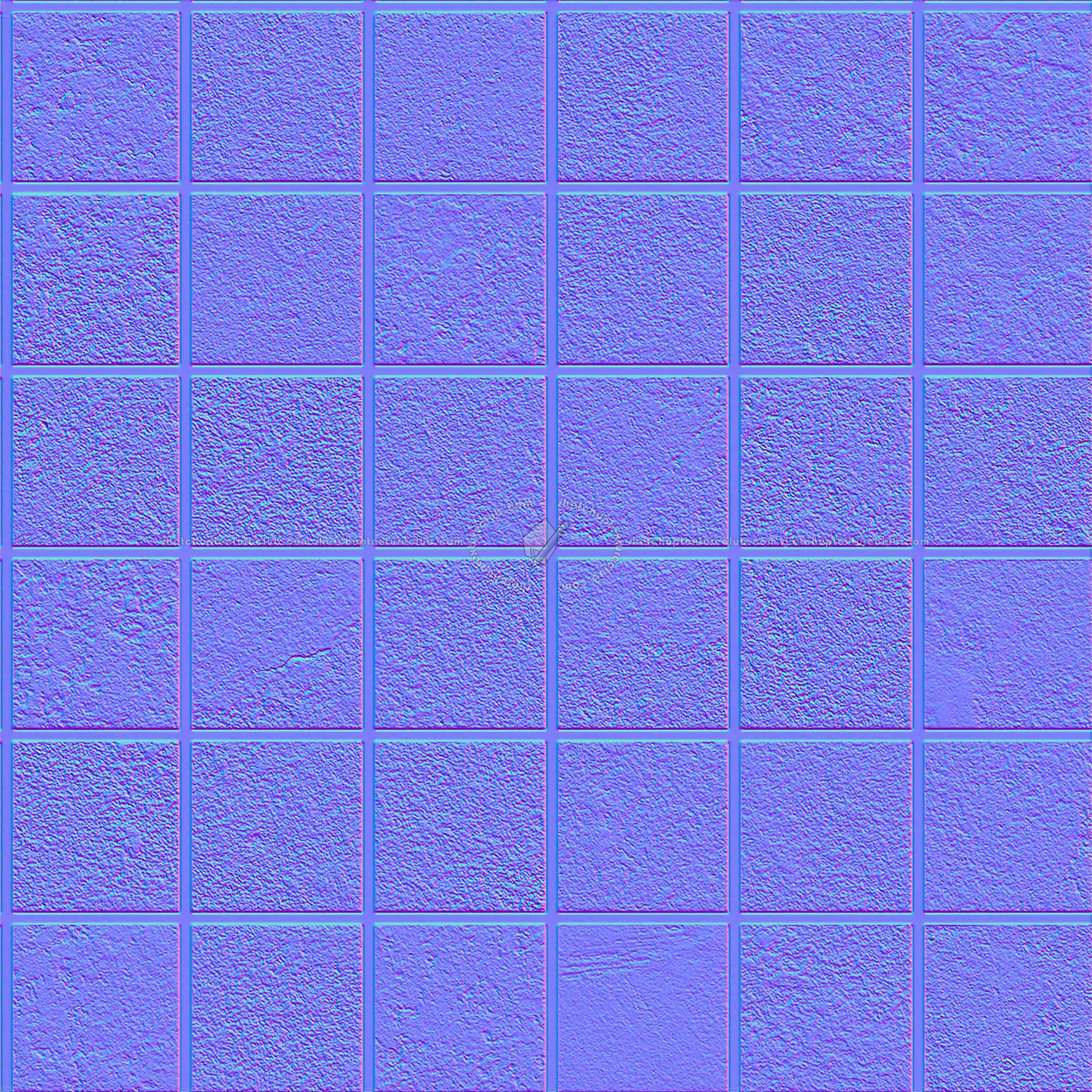 Textures   -   ARCHITECTURE   -   TILES INTERIOR   -   Cement - Encaustic   -   Cement  - Concrete mosaico tiles PBR texture seamless 21883 - Normal