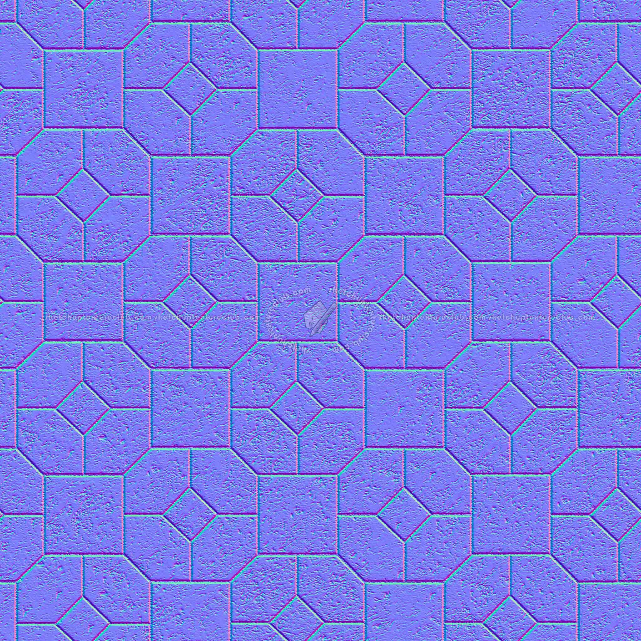 Textures   -   ARCHITECTURE   -   PAVING OUTDOOR   -   Pavers stone   -   Blocks mixed  - Pavers stone mixed size texture seamless 06195 - Normal