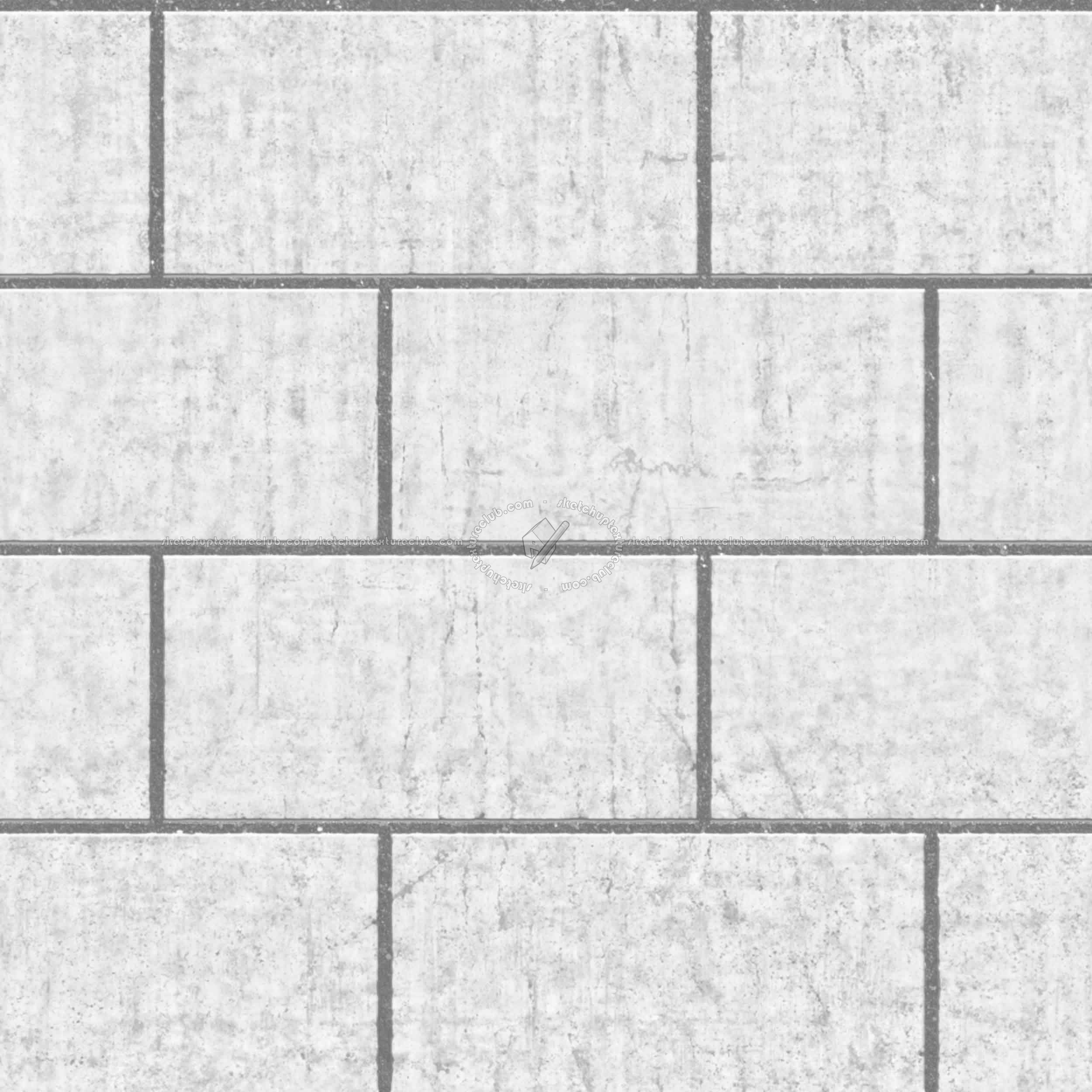 Textures - ARCHITECTURE - PAVING OUTDOOR - Concrete - Blocks regular - Paving outdoor concrete regular block texture seamless 05734 - Bump