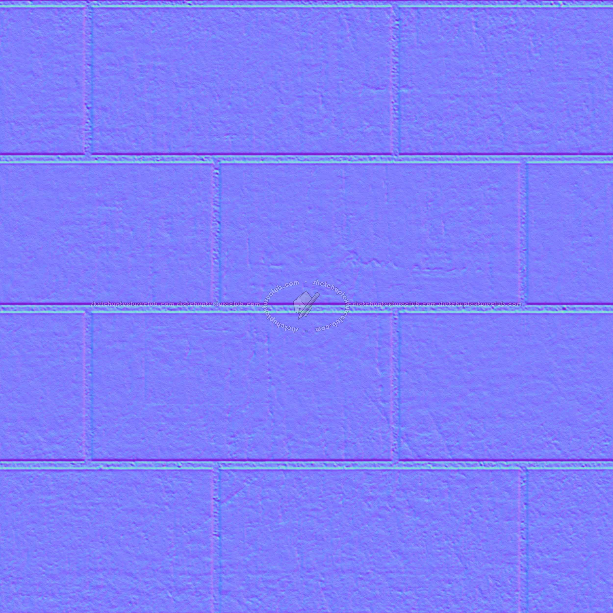 Textures - ARCHITECTURE - PAVING OUTDOOR - Concrete - Blocks regular - Paving outdoor concrete regular block texture seamless 05734 - Normal