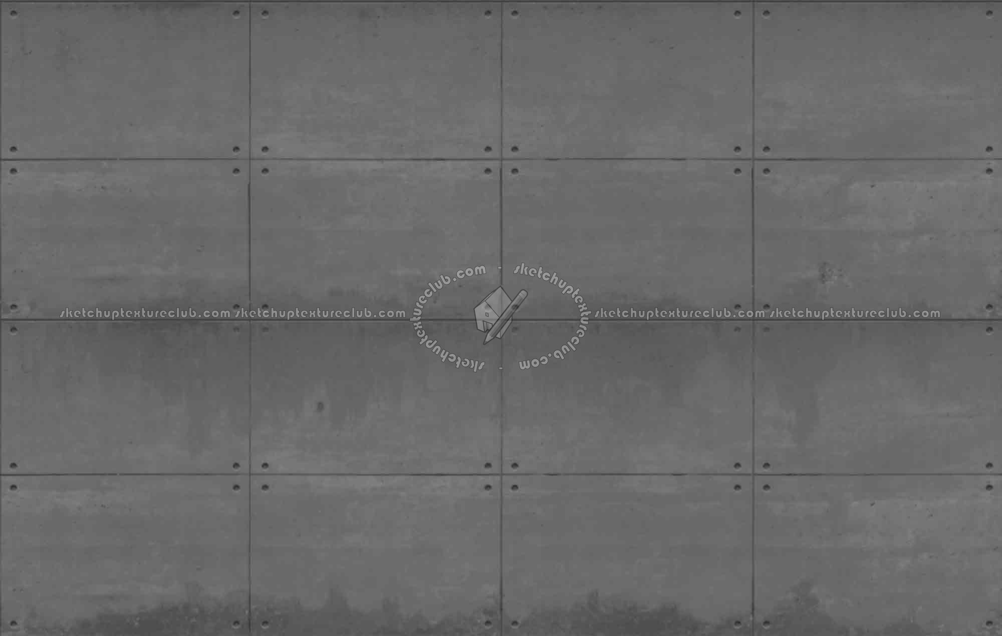 Textures   -   ARCHITECTURE   -   CONCRETE   -   Plates   -   Dirty  - Concrete dirt plates wall texture seamless 01721 - Displacement