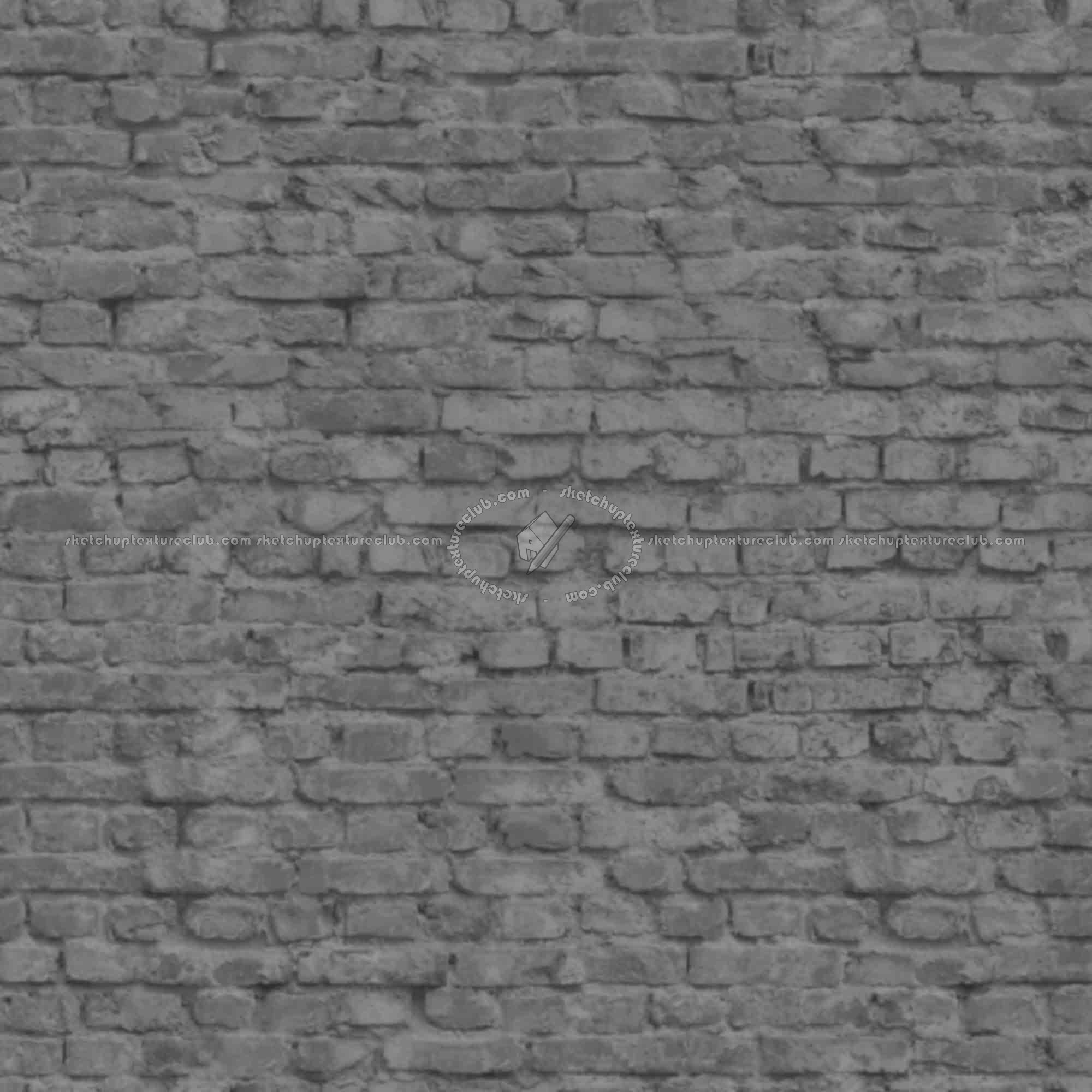 Textures   -   ARCHITECTURE   -   BRICKS   -   Damaged bricks  - Damaged bricks texture seamless 00112 - Displacement