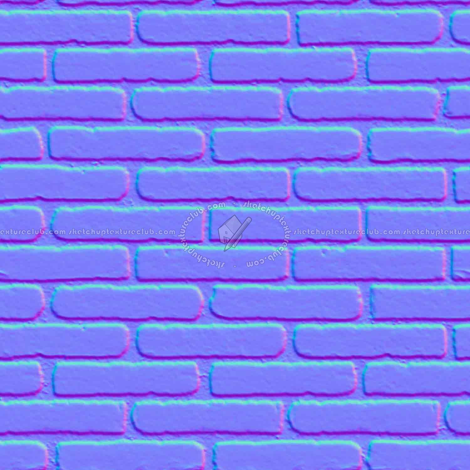 Textures   -   ARCHITECTURE   -   BRICKS   -   Facing Bricks   -   Smooth  - Facing smooth bricks texture seamless 00260 - Normal