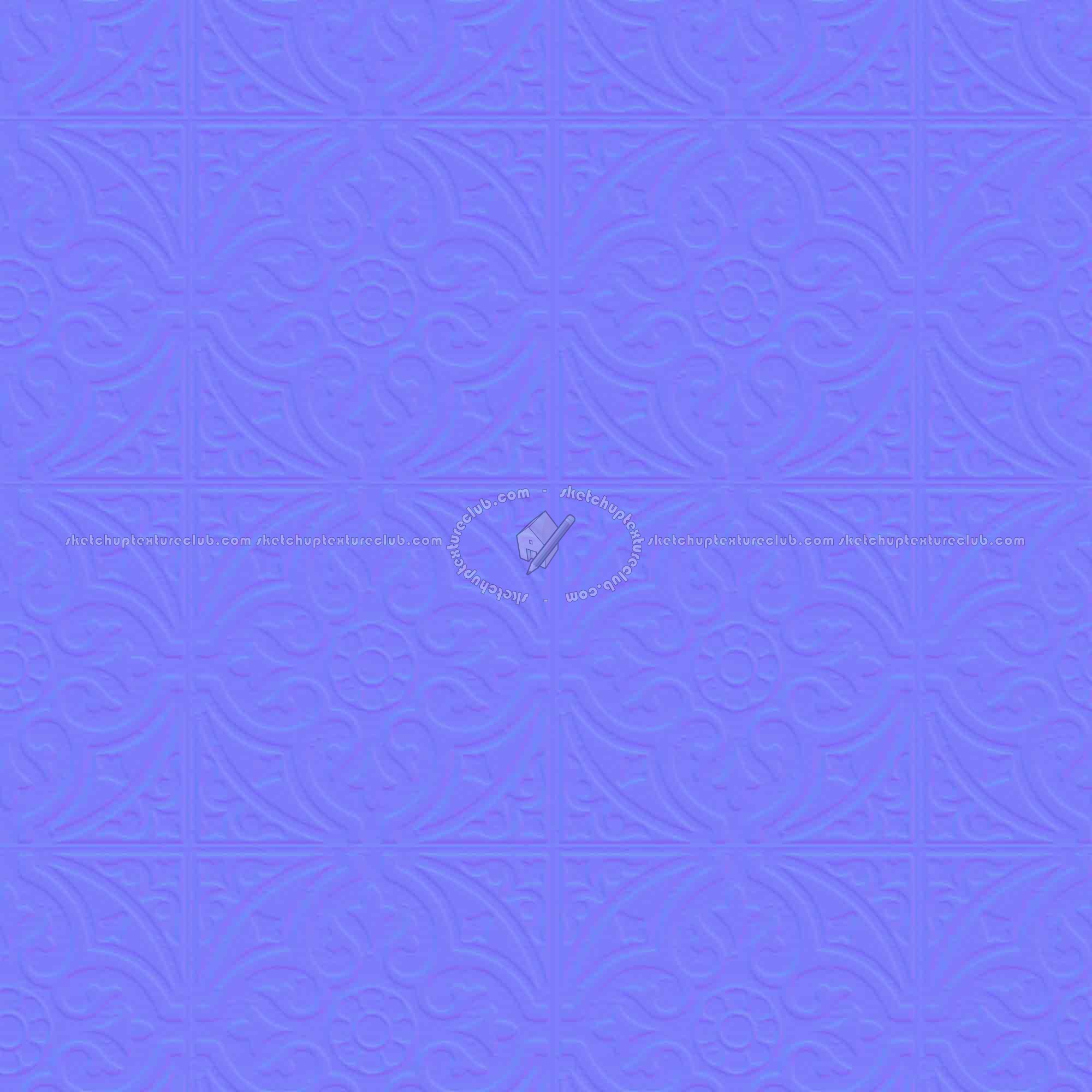 Textures   -   ARCHITECTURE   -   TILES INTERIOR   -   Marble tiles   -   Travertine  - Travertine floor tile texture seamless 14670 - Normal