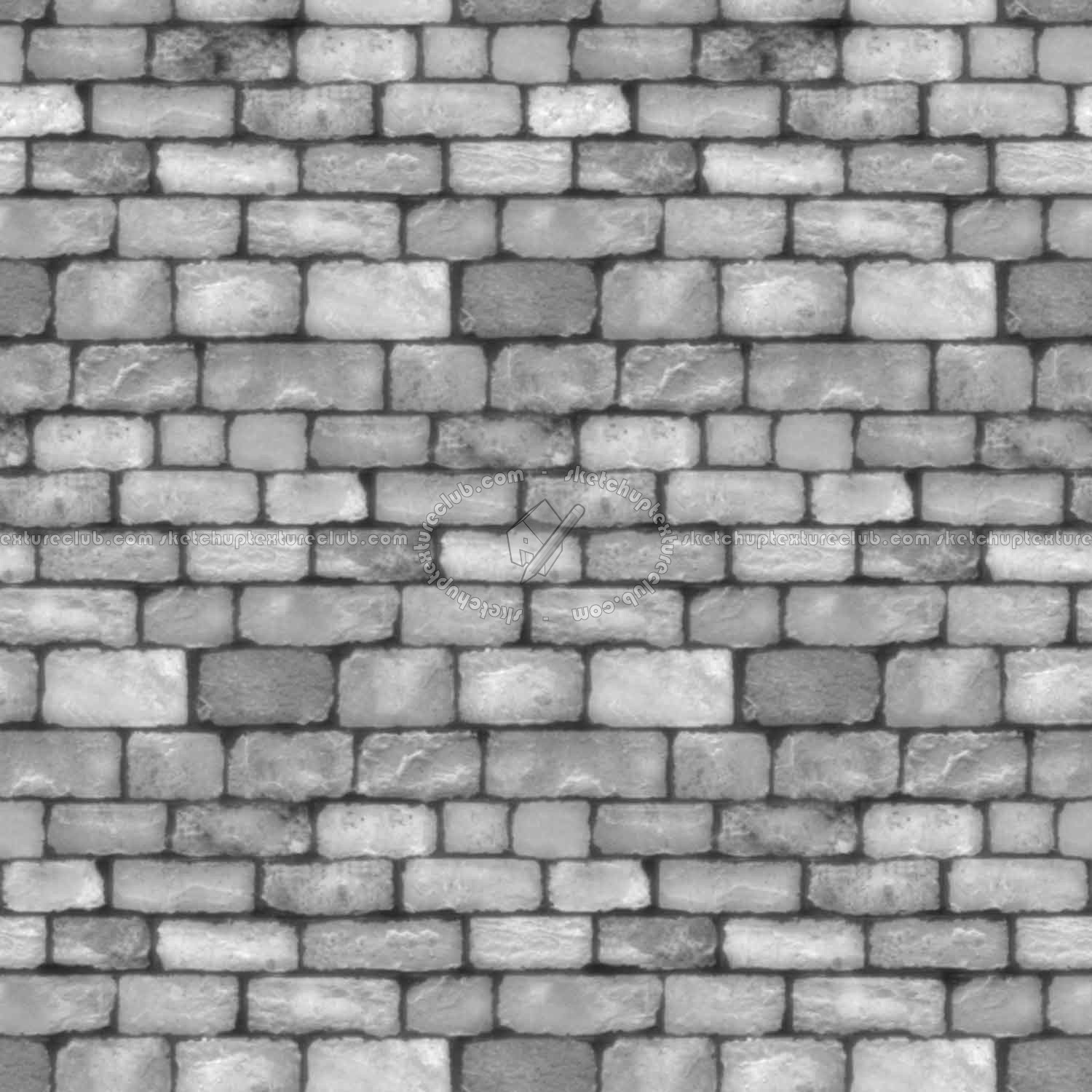 Textures   -   ARCHITECTURE   -   STONES WALLS   -   Stone blocks  - Wall stone with regular blocks texture seamless 08303 - Displacement