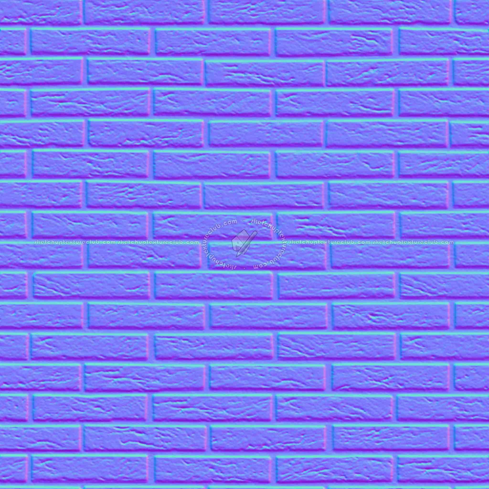 Textures   -   ARCHITECTURE   -   BRICKS   -   White Bricks  - White bricks texture seamless 00500 - Normal
