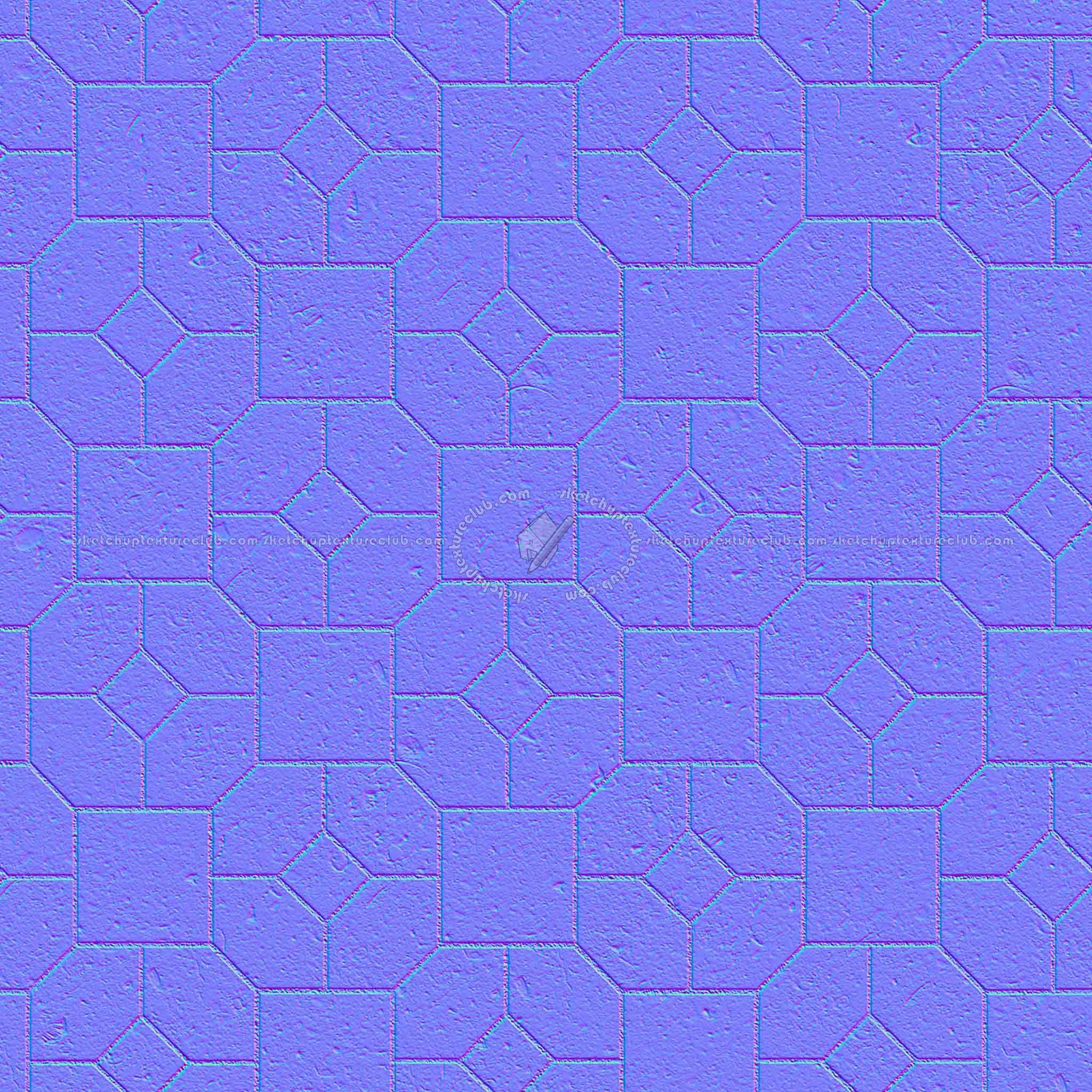 Textures   -   ARCHITECTURE   -   PAVING OUTDOOR   -   Pavers stone   -   Blocks mixed  - Pavers stone mixed size texture seamless 06196 - Normal