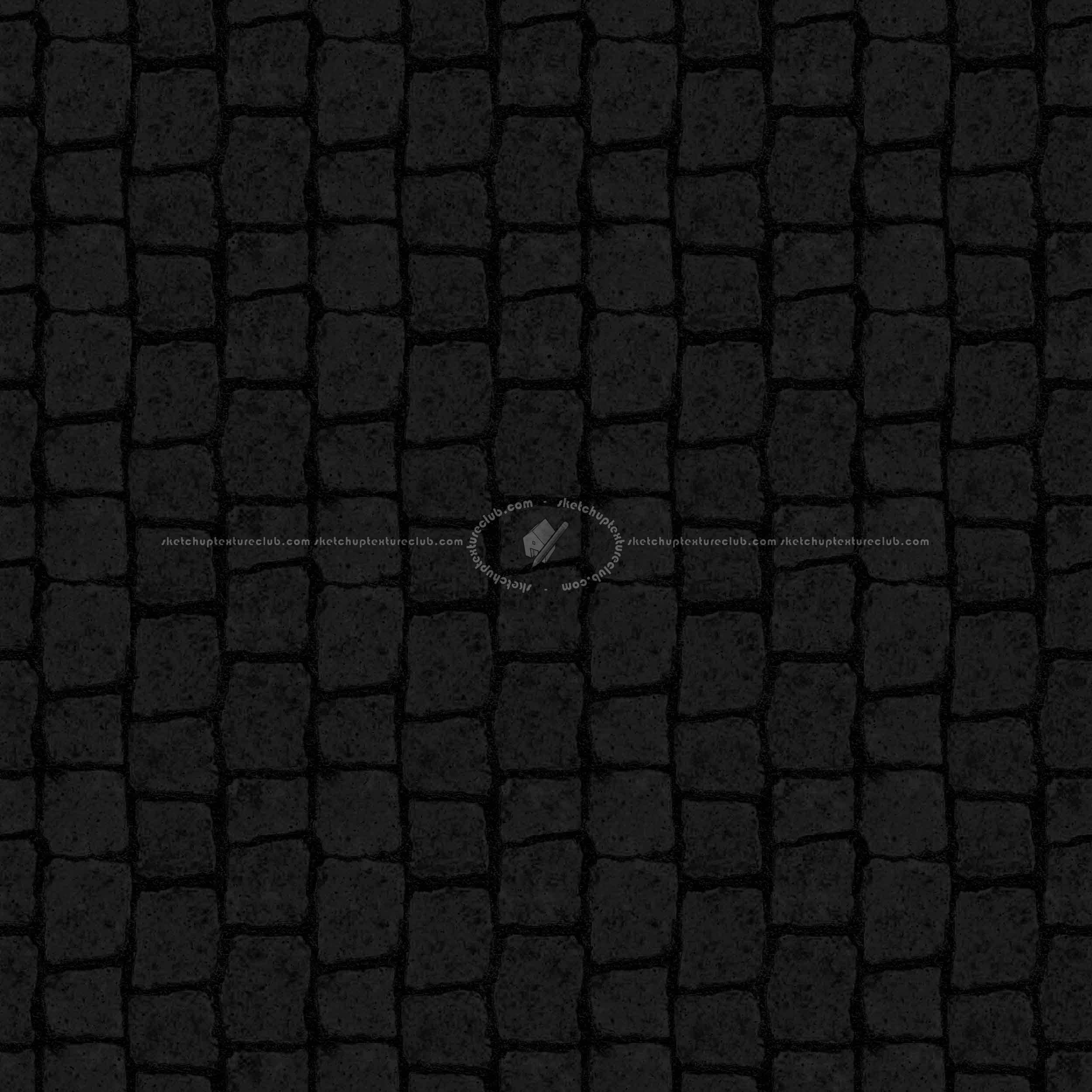 Textures   -   ARCHITECTURE   -   ROADS   -   Paving streets   -   Cobblestone  - Street cotto paving cobblestone texture seamless 17012 - Specular