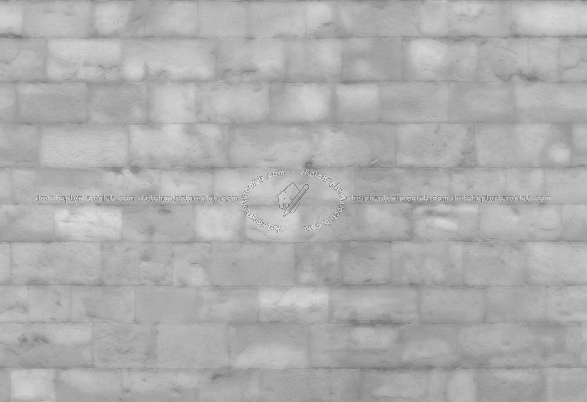 Textures   -   ARCHITECTURE   -   STONES WALLS   -   Stone blocks  - Wall stone blocks texture seamless 20846 - Displacement