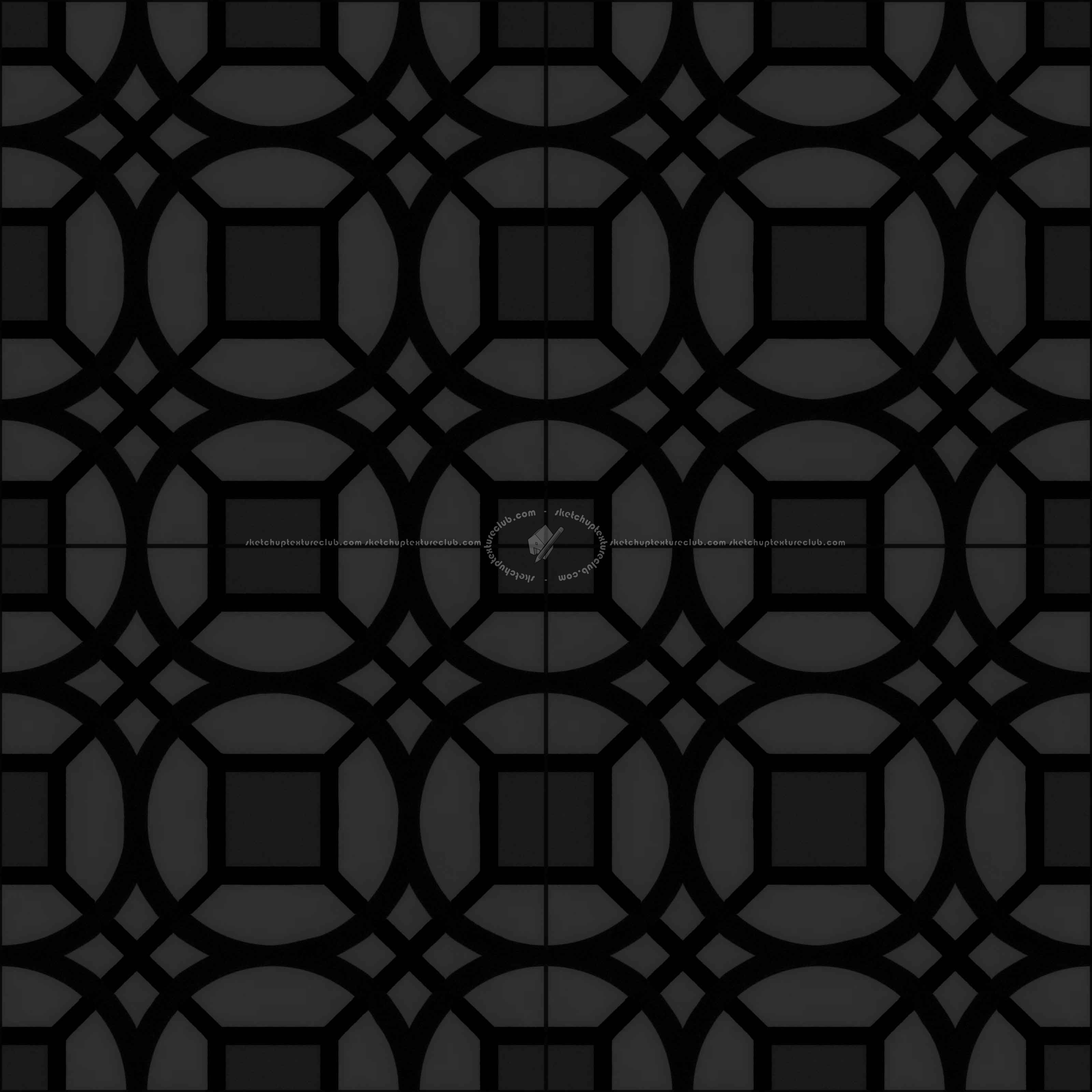 Textures   -   ARCHITECTURE   -   TILES INTERIOR   -   Cement - Encaustic   -   Cement  - cementine tiles Pbr texture seamless 22105 - Specular