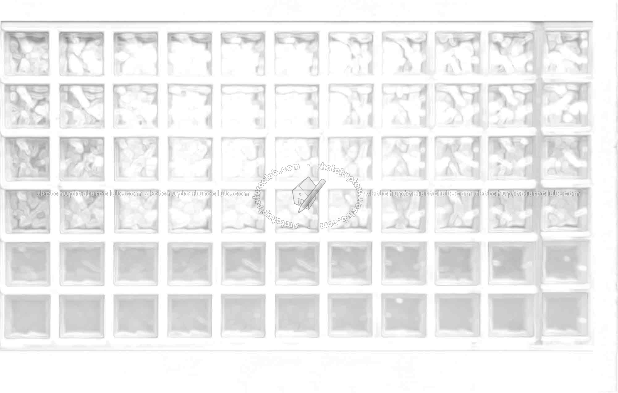 Textures   -   ARCHITECTURE   -   CONCRETE   -   Plates   -   Clean  - Concrete wall with blocks glass texture seamless 19019 - Ambient occlusion