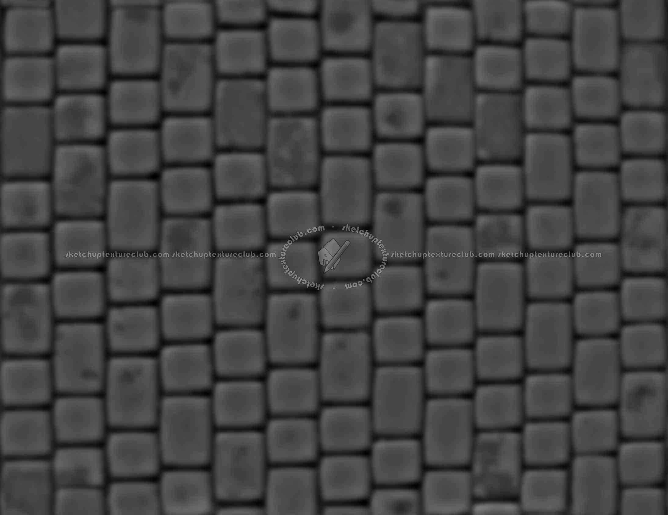 Textures   -   ARCHITECTURE   -   ROADS   -   Paving streets   -   Cobblestone  - Street paving cobblestone texture seamless 18095 - Displacement