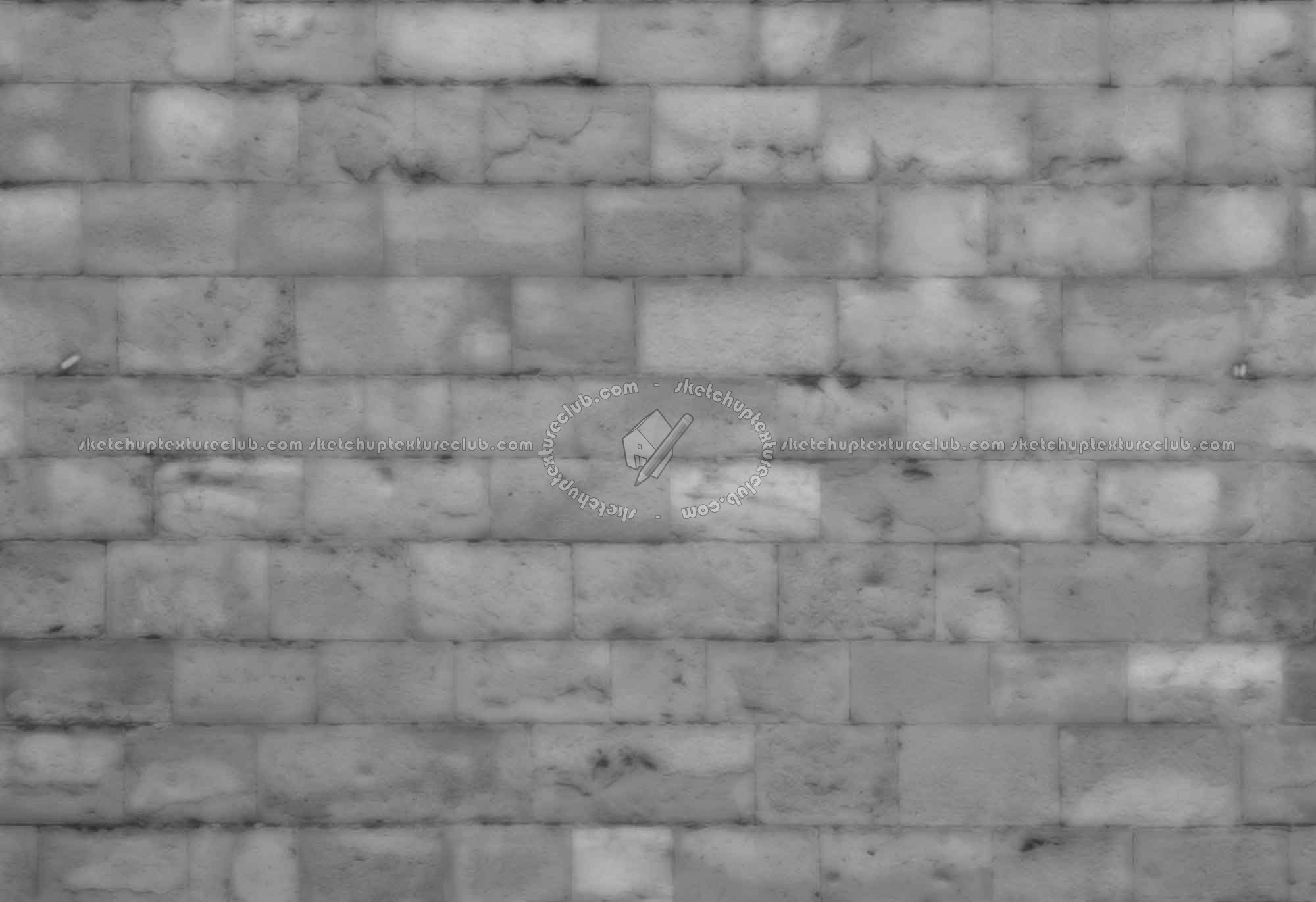 Textures   -   ARCHITECTURE   -   STONES WALLS   -   Stone blocks  - Wall stone blocks texture seamless 20847 - Displacement