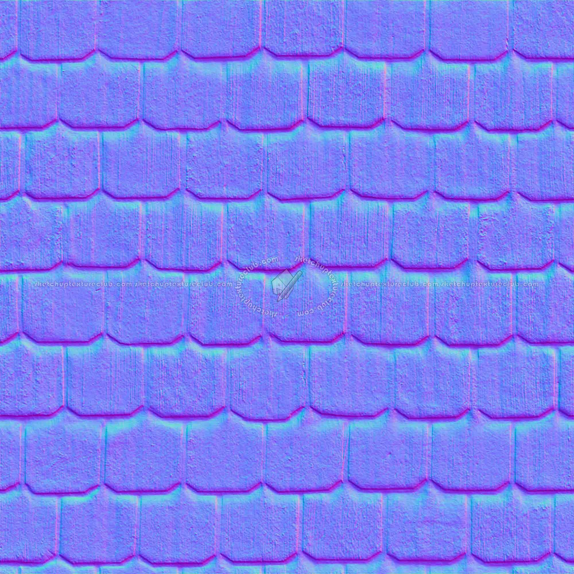 Textures   -   ARCHITECTURE   -   ROOFINGS   -   Shingles wood  - Wood shingle roof texture seamless 20872 - Normal