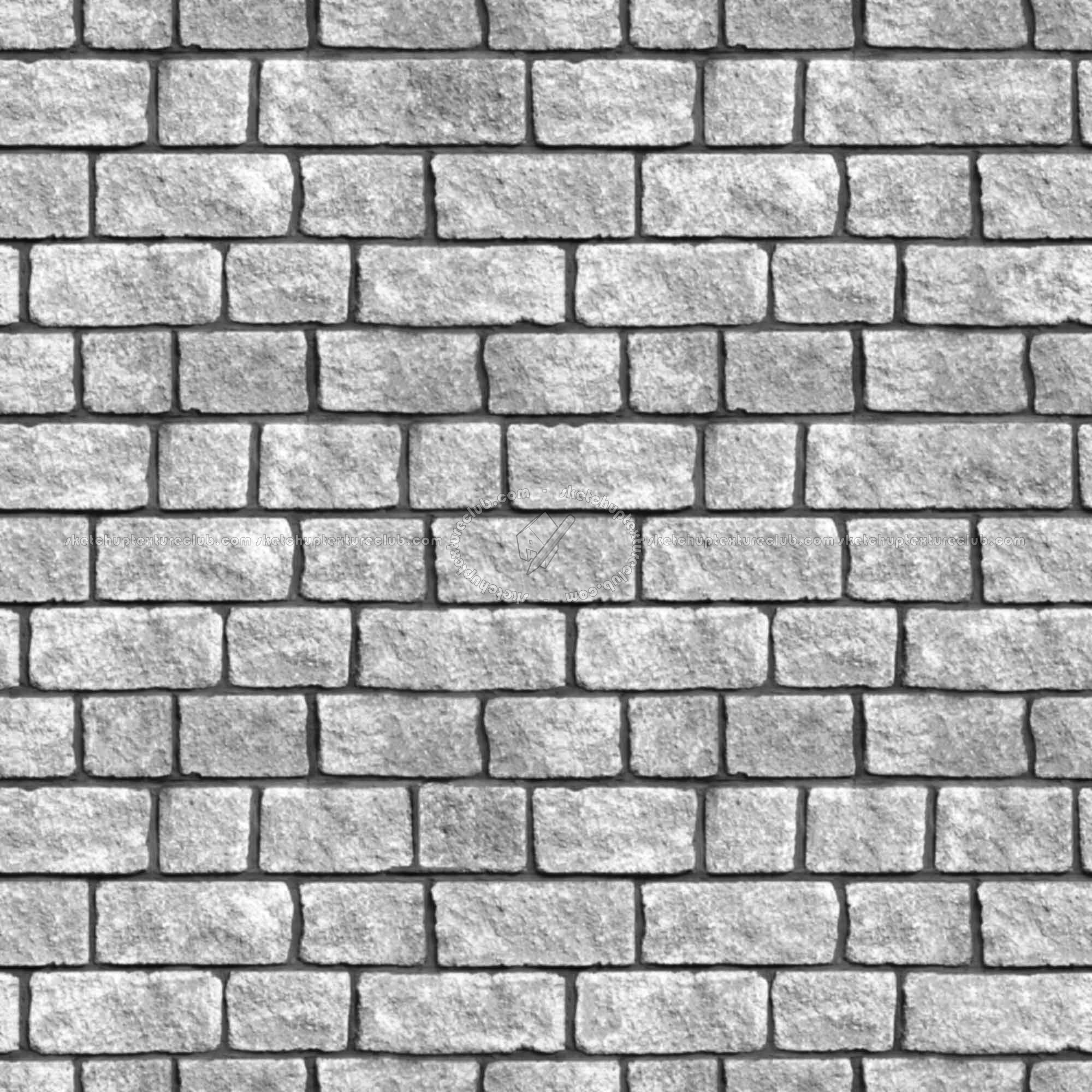 Textures   -   ARCHITECTURE   -   STONES WALLS   -   Stone blocks  - Stone walling with aged face finish texture seamless 20859 - Bump