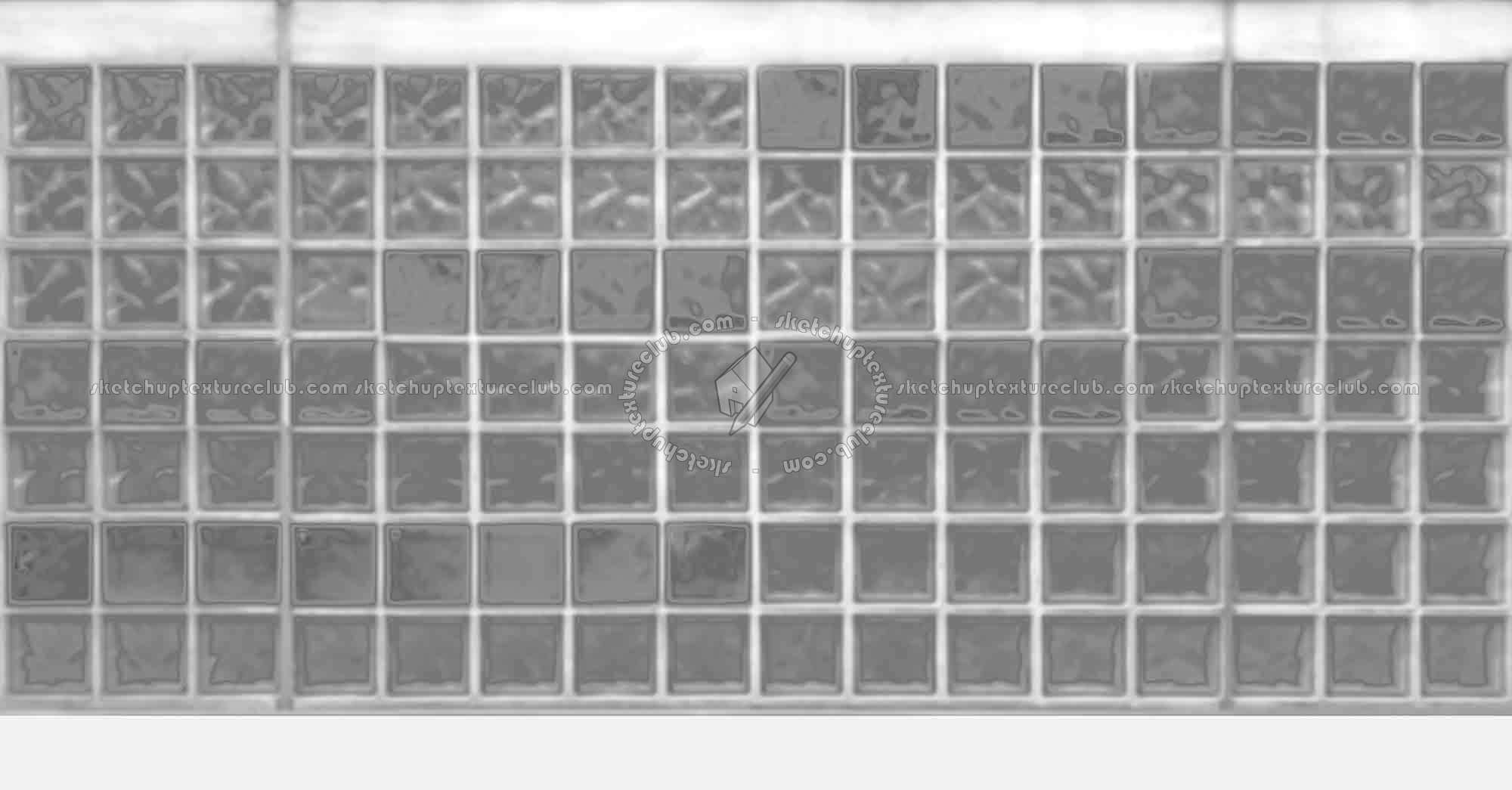 Textures   -   ARCHITECTURE   -   CONCRETE   -   Plates   -   Clean  - Concrete wall with blocks glass texture seamless 19021 - Displacement