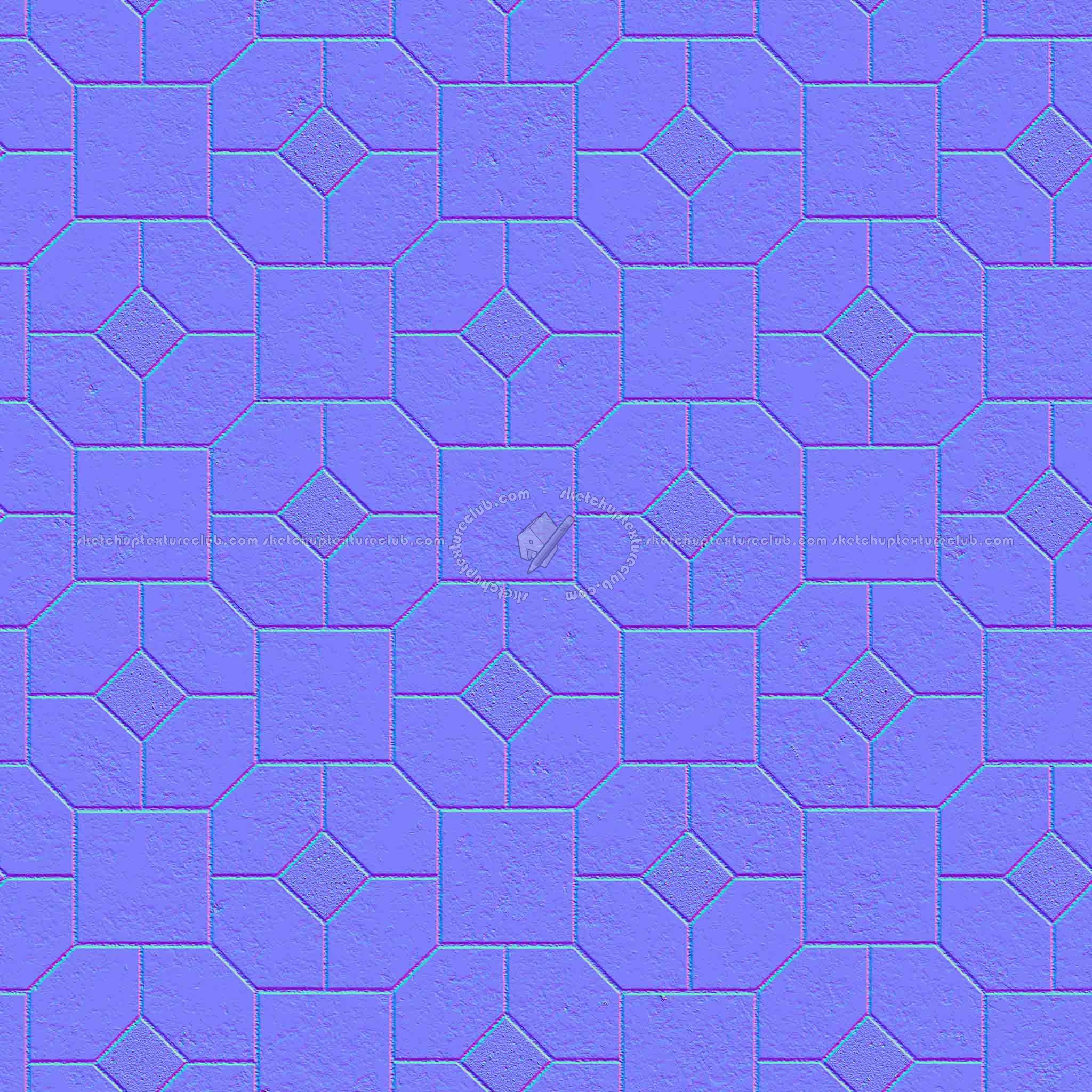 Textures   -   ARCHITECTURE   -   PAVING OUTDOOR   -   Pavers stone   -   Blocks mixed  - Pavers stone mixed size texture seamless 06200 - Normal