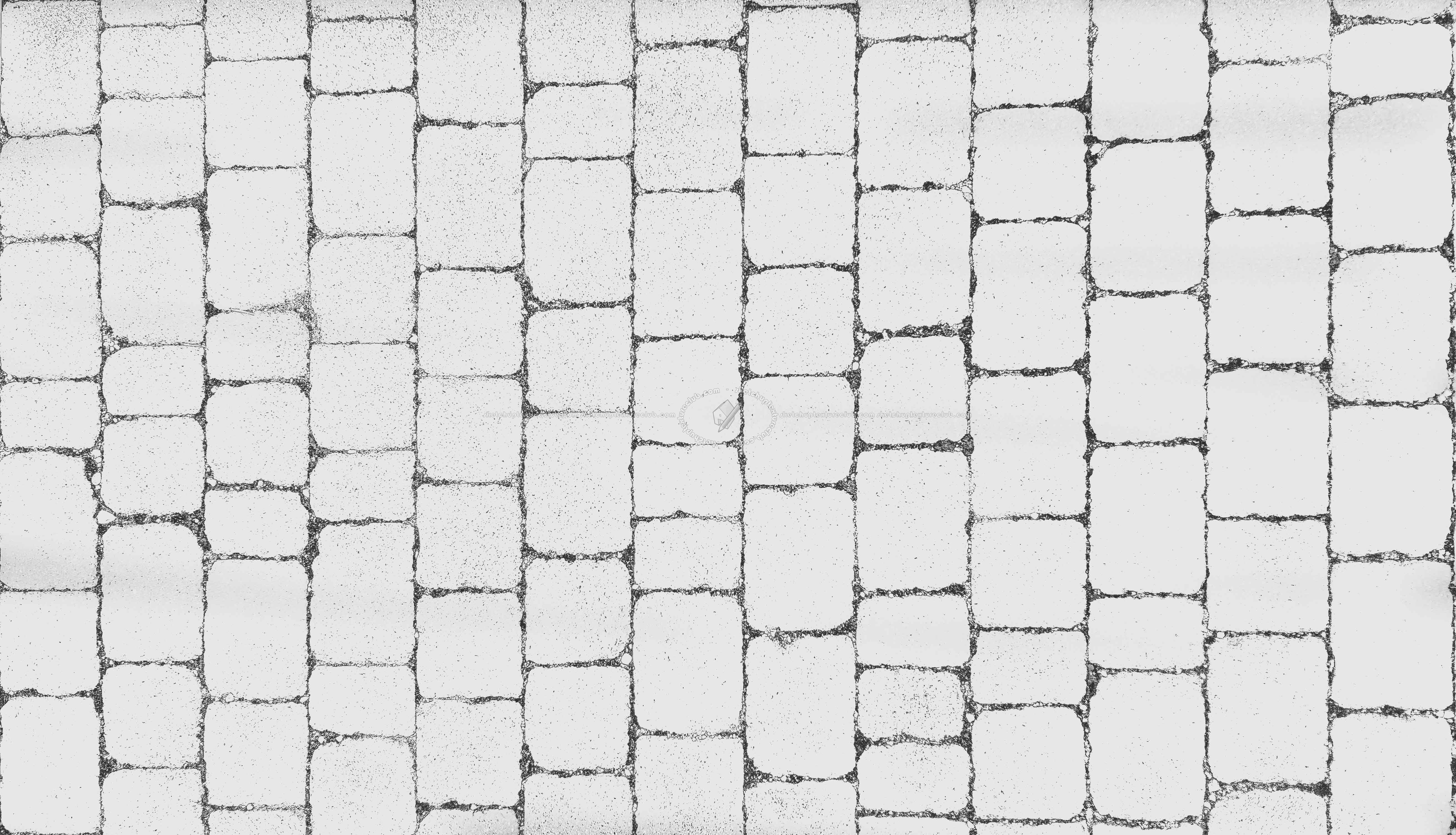 Textures   -   ARCHITECTURE   -   ROADS   -   Paving streets   -   Cobblestone  - Street paving cobblestone texture seamless 18097 - Bump