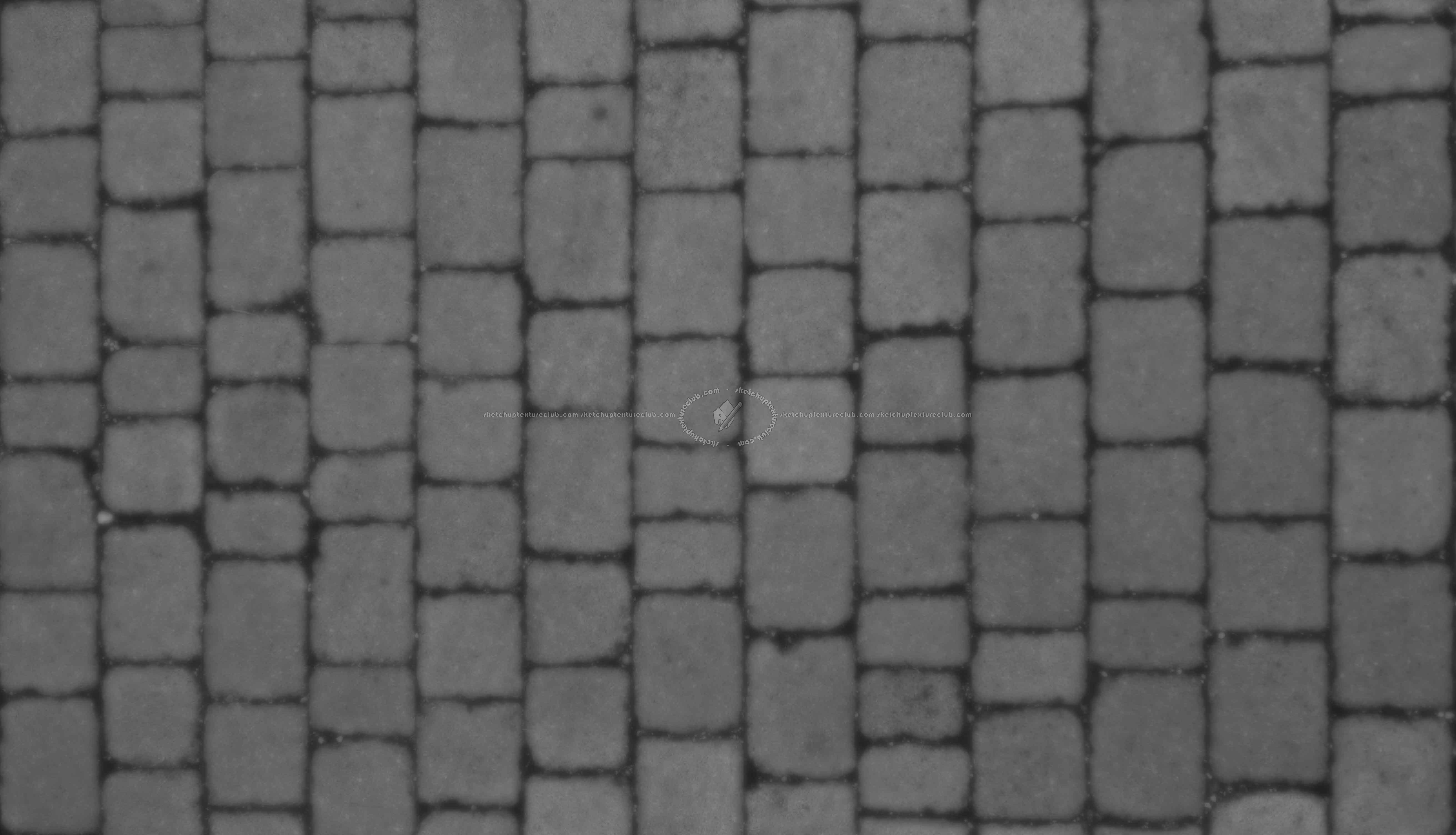 Textures   -   ARCHITECTURE   -   ROADS   -   Paving streets   -   Cobblestone  - Street paving cobblestone texture seamless 18097 - Displacement