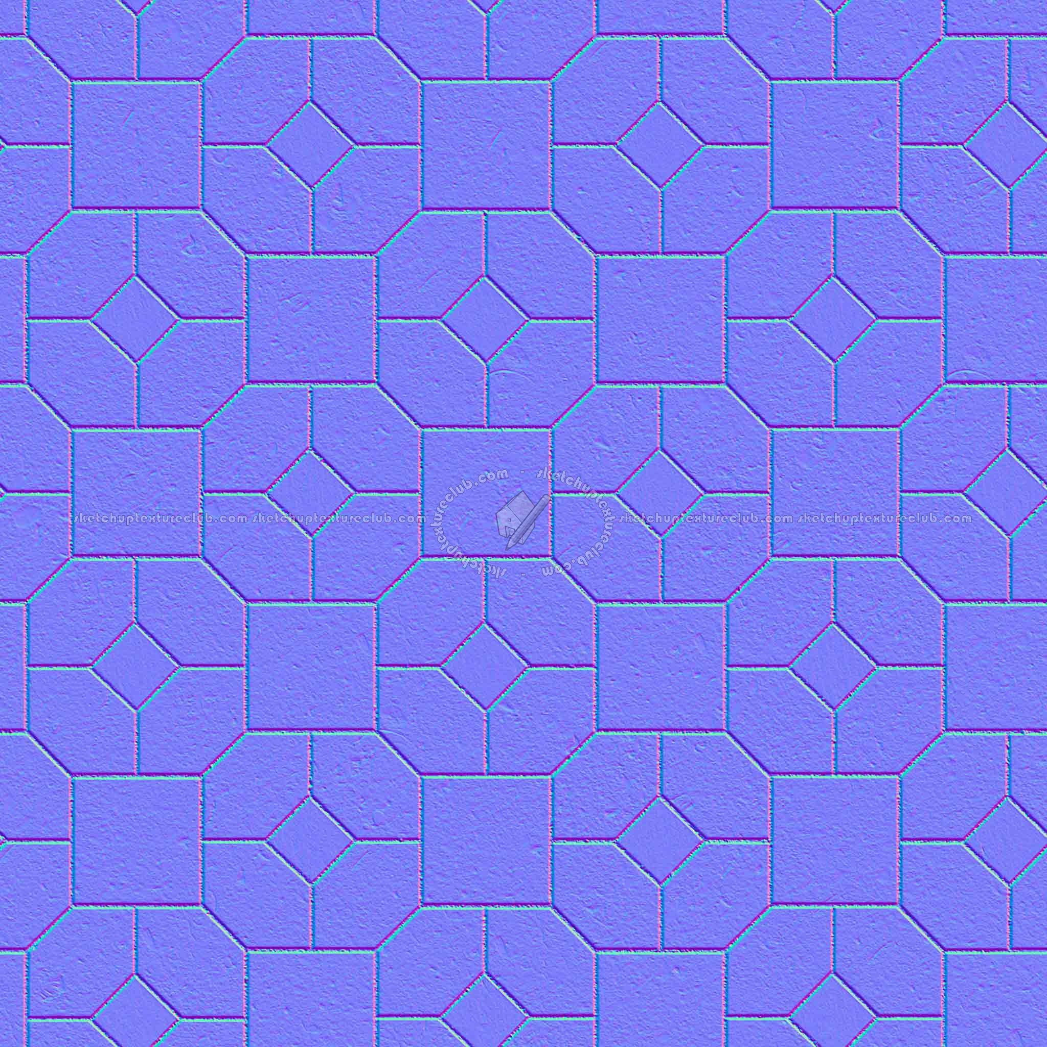 Textures   -   ARCHITECTURE   -   PAVING OUTDOOR   -   Pavers stone   -   Blocks mixed  - Pavers stone mixed size texture seamless 06201 - Normal