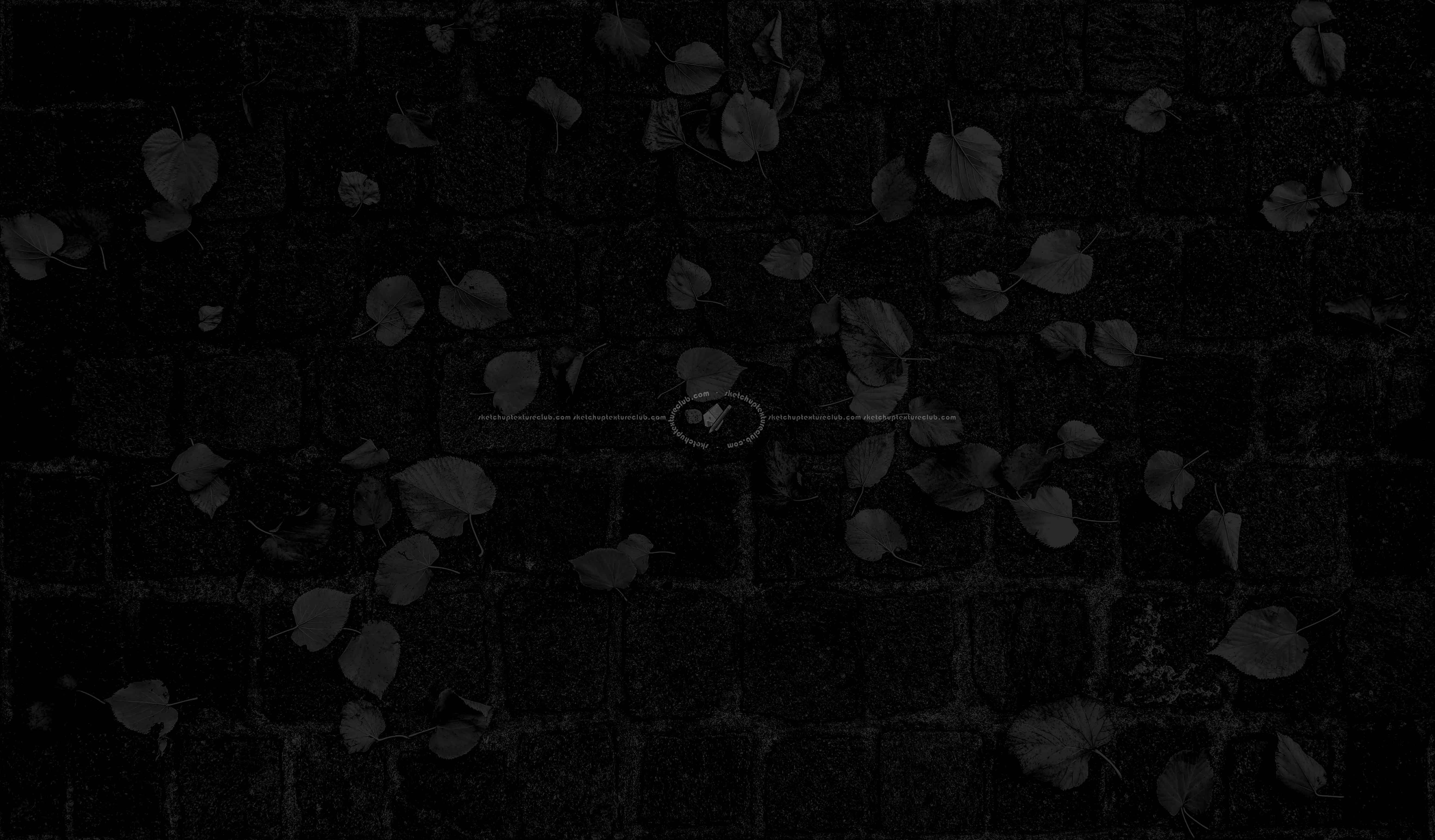 Textures   -   ARCHITECTURE   -   ROADS   -   Paving streets   -   Cobblestone  - Street paving cobblestone with leaves dead texture seamless 19017 - Specular