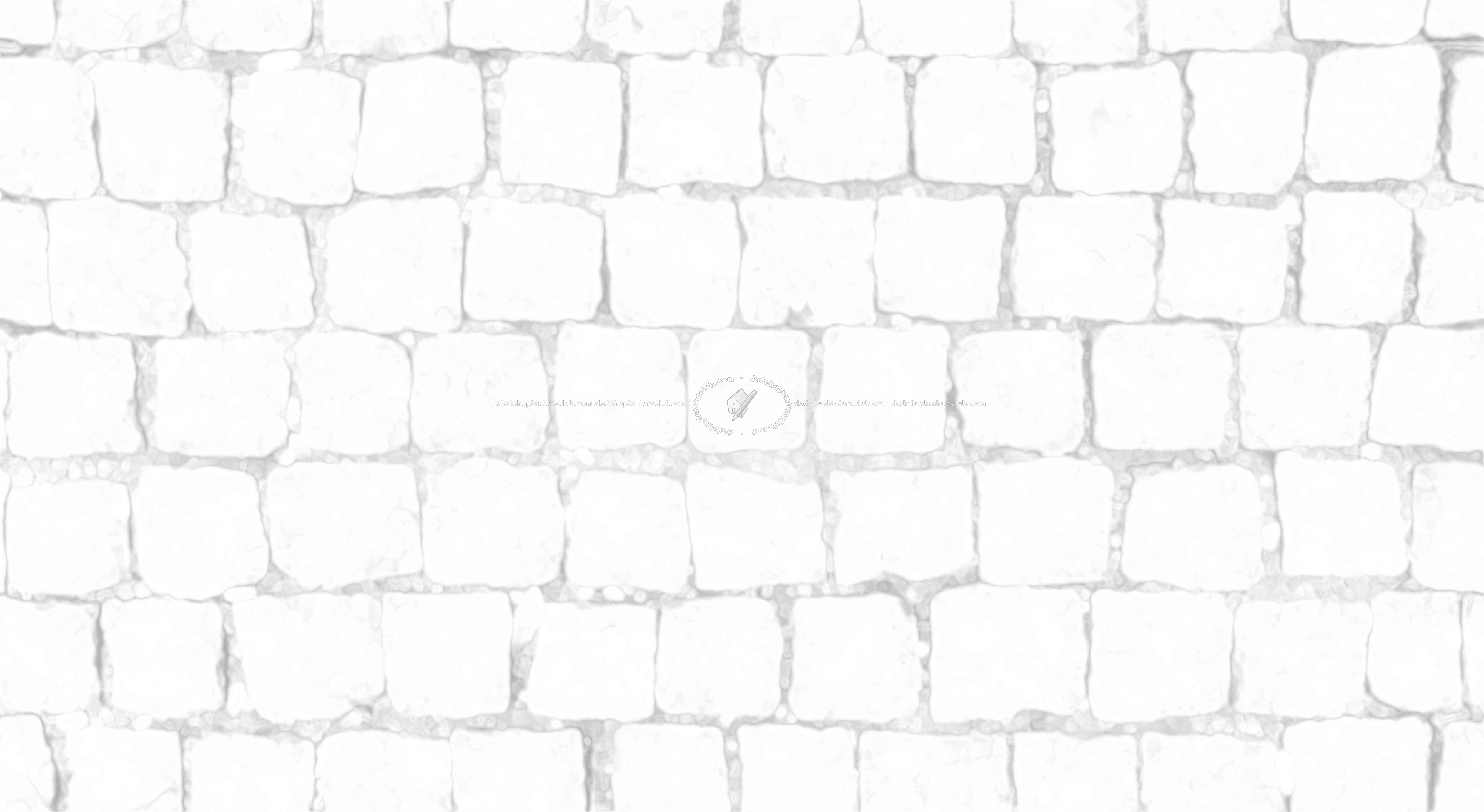 Textures - ARCHITECTURE - ROADS - Paving streets - Cobblestone - Street paving cobblestone texture seamless 19350 - Ambient occlusion