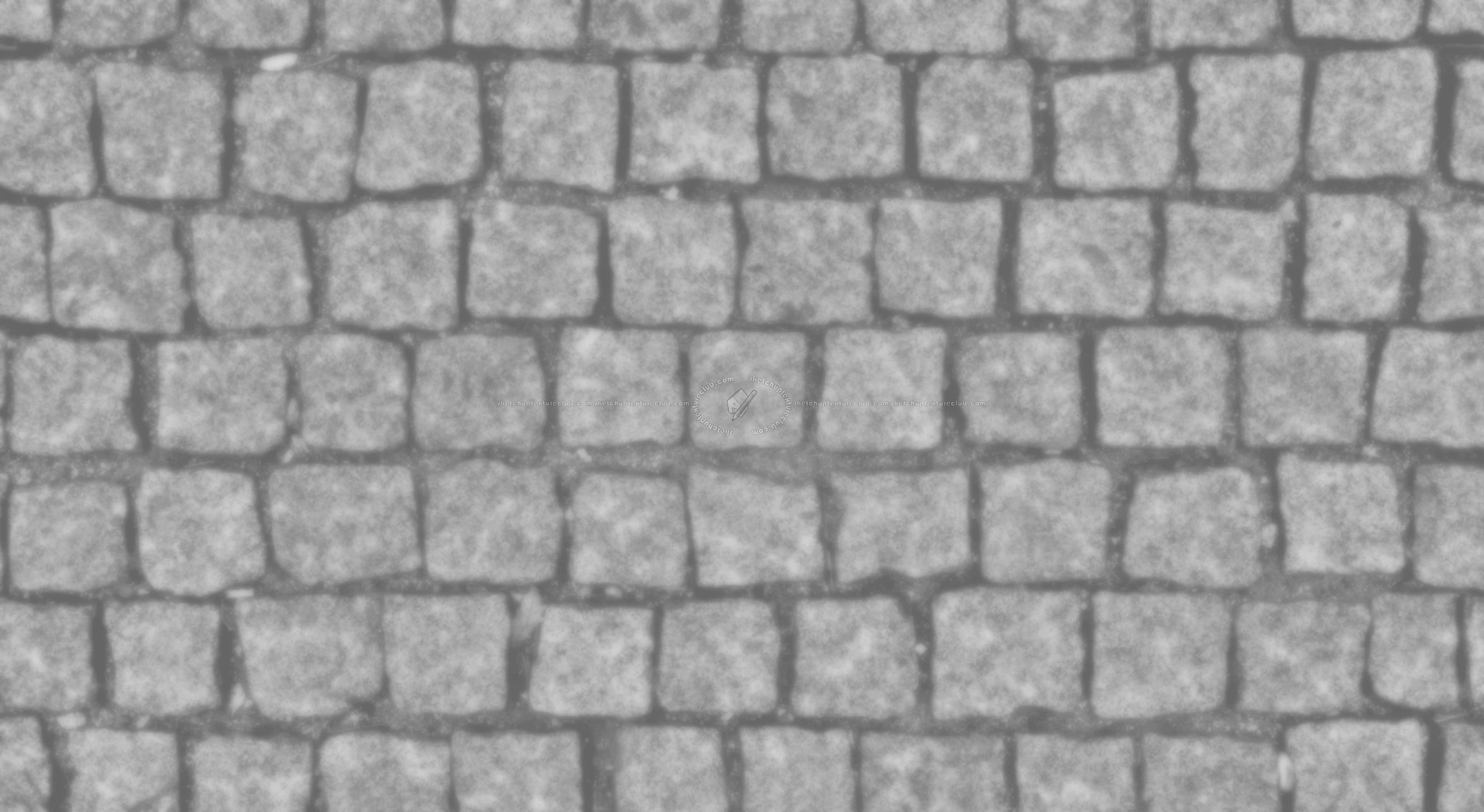 Textures - ARCHITECTURE - ROADS - Paving streets - Cobblestone - Street paving cobblestone texture seamless 19350 - Displacement