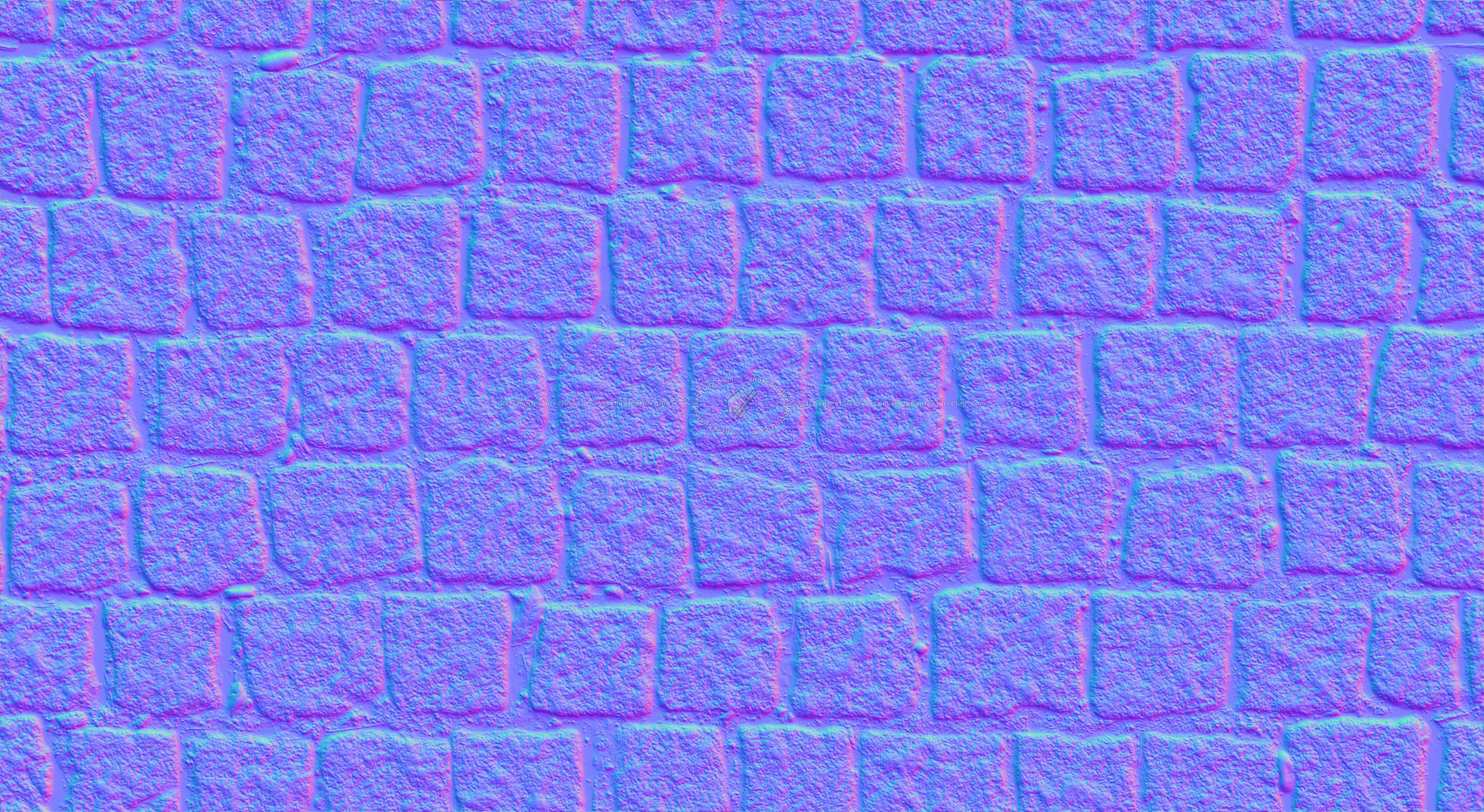 Textures - ARCHITECTURE - ROADS - Paving streets - Cobblestone - Street paving cobblestone texture seamless 19350 - Normal