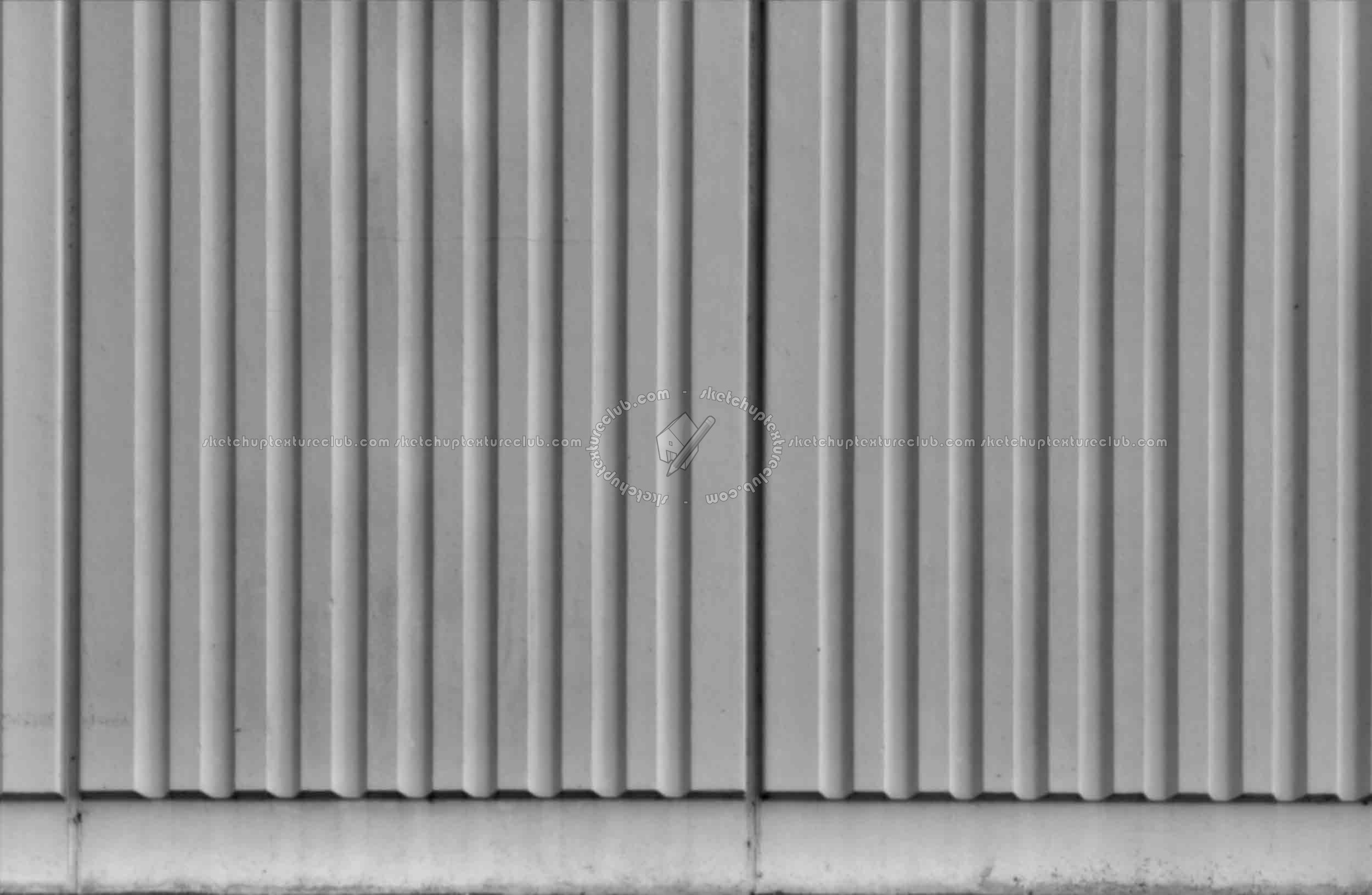 Textures - ARCHITECTURE - CONCRETE - Plates - Clean - White painted concrete clean plates wall texture seamless 19263 - Displacement