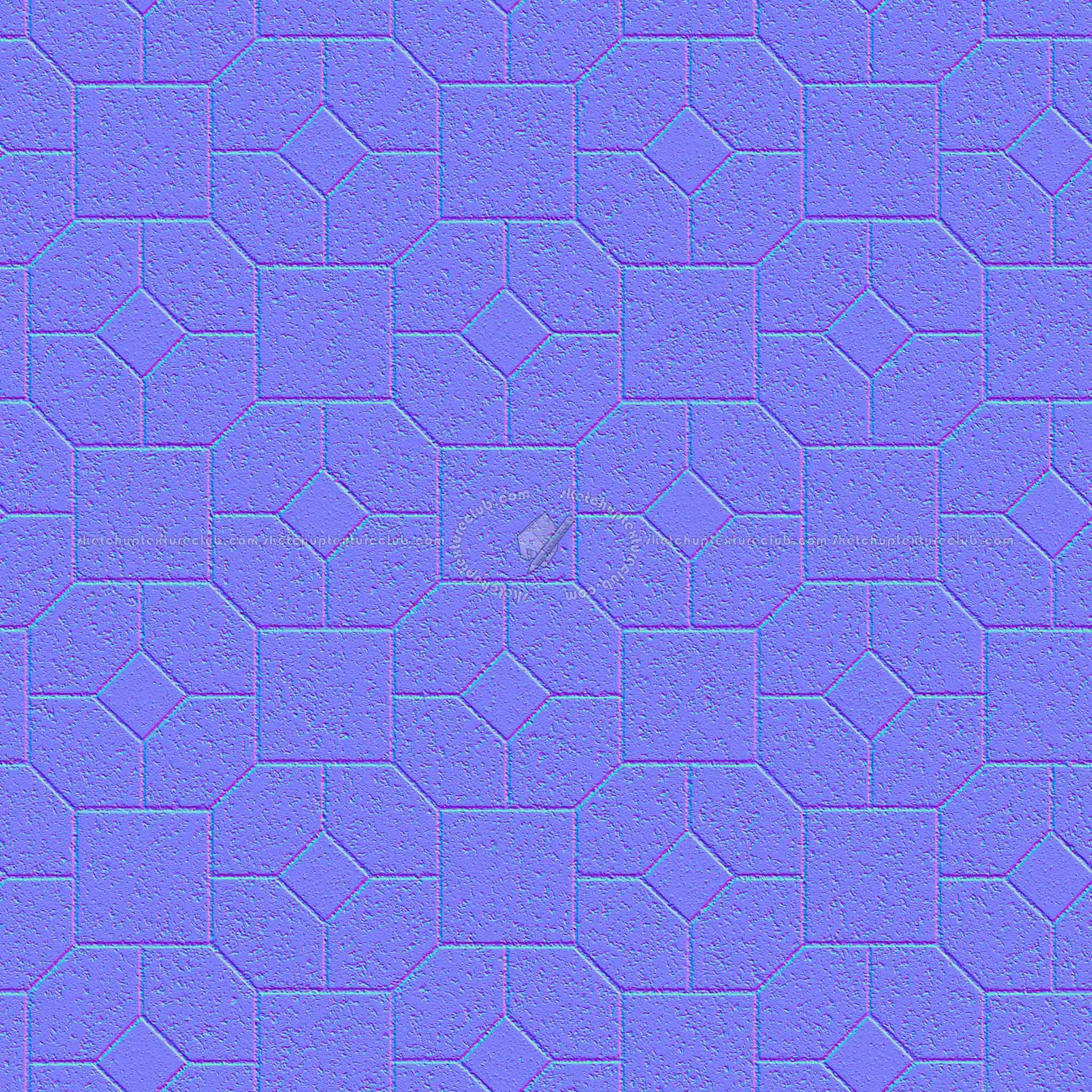 Textures   -   ARCHITECTURE   -   PAVING OUTDOOR   -   Pavers stone   -   Blocks mixed  - Pavers stone mixed size texture seamless 06203 - Normal