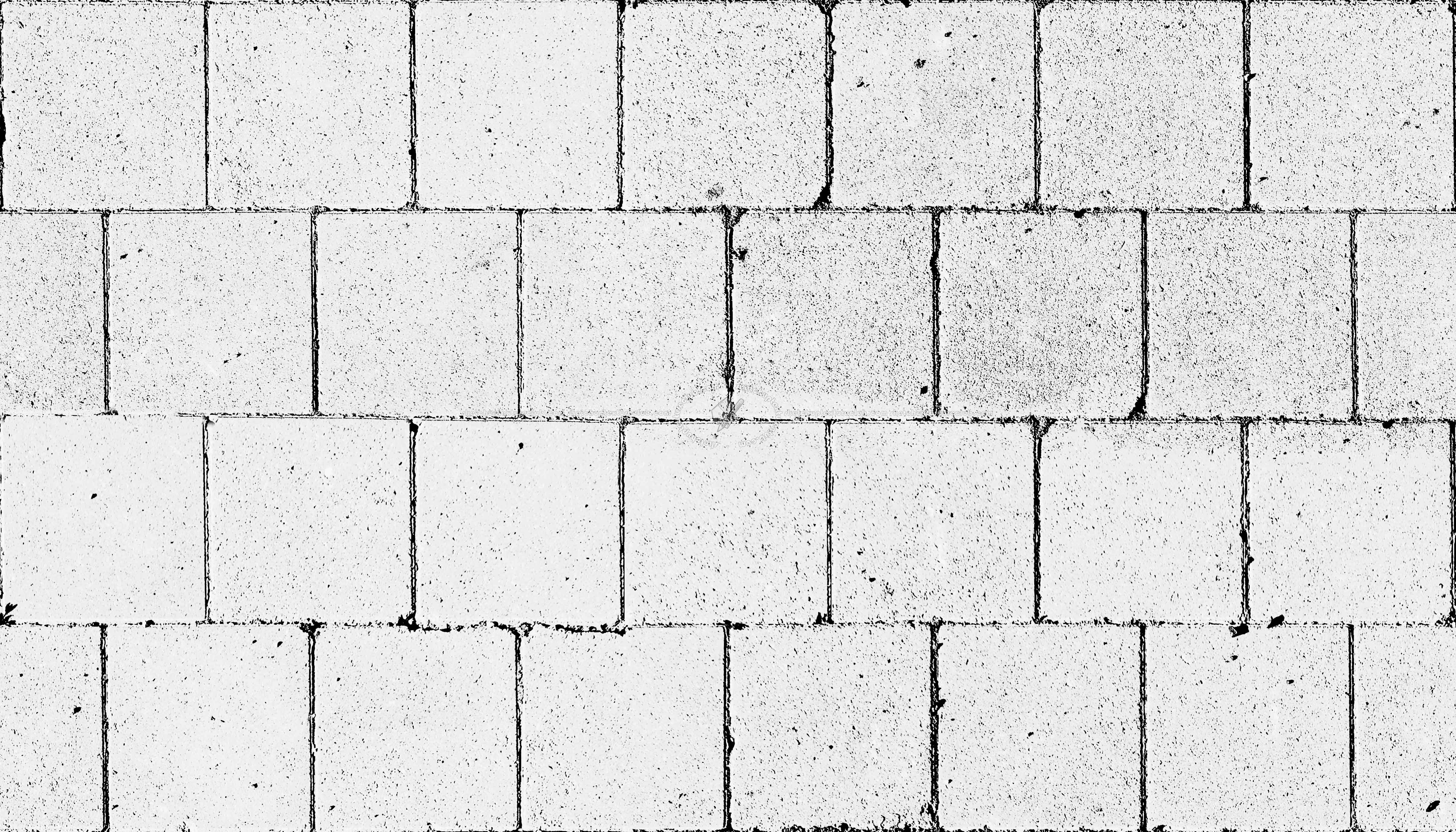 Textures - ARCHITECTURE - PAVING OUTDOOR - Concrete - Blocks regular - Paving outdoor concrete regular block texture seamless 05742 - Bump