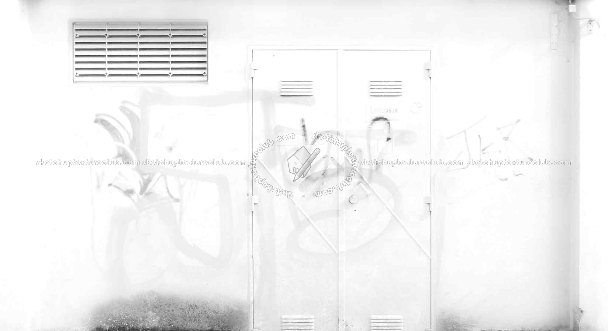 Textures - ARCHITECTURE - CONCRETE - Bare - Dirty walls - Dirty concrete wall with door texture 17772 - Ambient occlusion