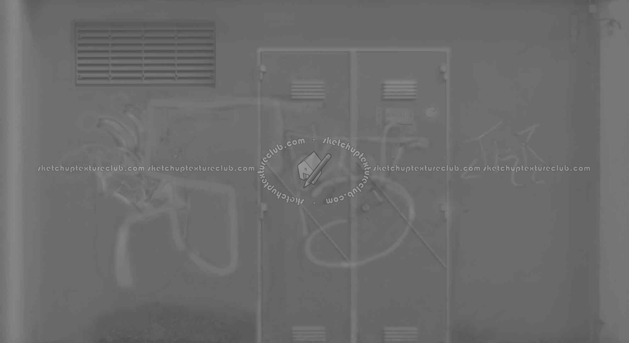 Textures - ARCHITECTURE - CONCRETE - Bare - Dirty walls - Dirty concrete wall with door texture 17772 - Displacement